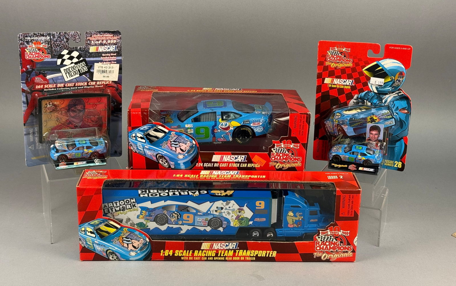 A Collection of Racing Champions NASCAR Cartoon Network Jerry Nadeau Die-Cast Vehicles (1 of 4)