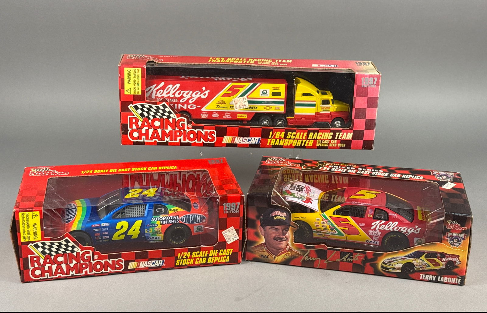 Racing Champions NASCAR Die-Cast Replica Collection, Jeff Gordon and Terry Labonte, 1997 Edition (1 of 4)