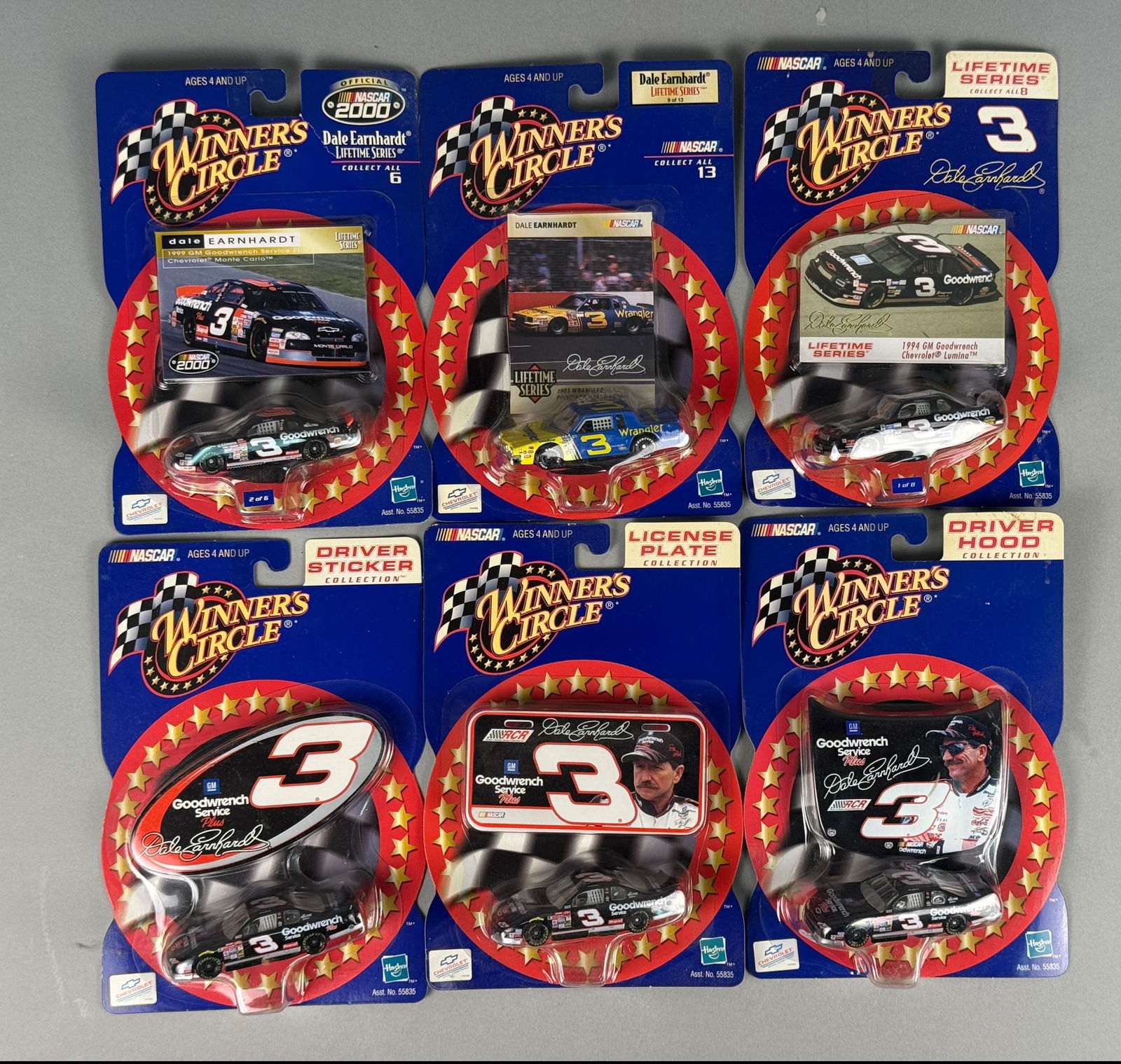 Hasbro Winner's Circle Dale Earnhardt 1/64 Scale Die-Cast Collection, Six Pieces, c. 2000 (1 of 9)