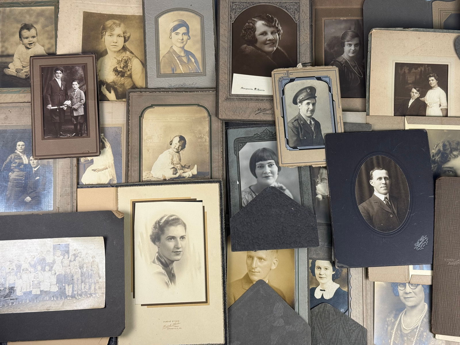 Collection of Vintage Studio Portrait Photographs, Circa 1890s-1930s (1 of 7)