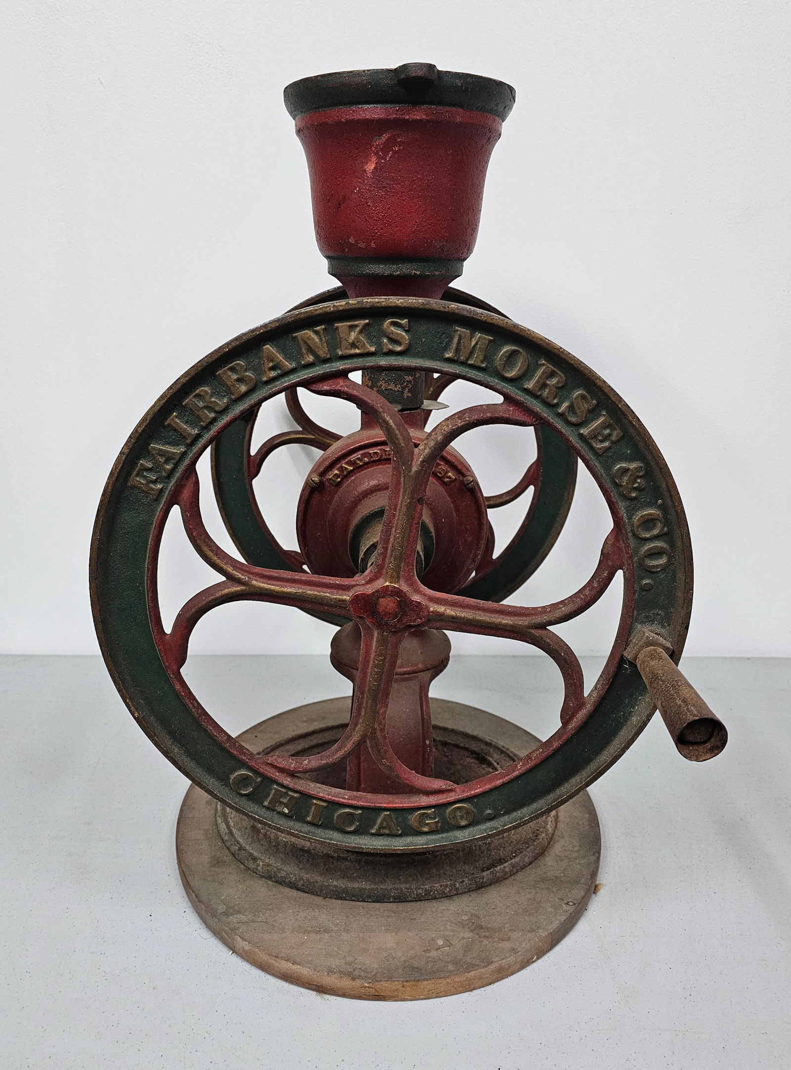 Fairbanks Morse & Co. Antique Cast Iron Double Wheel Coffee Mill, circa 1890s (1 of 11)