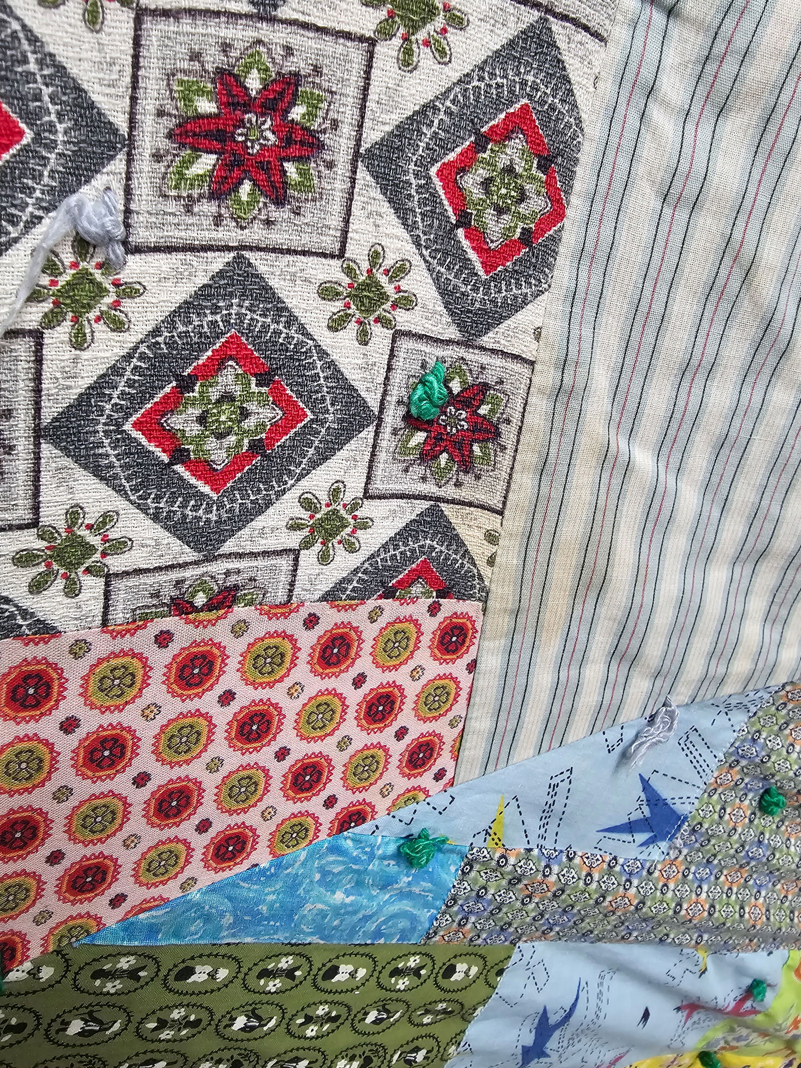 Handmade Patchwork Crazy Quilt - 3