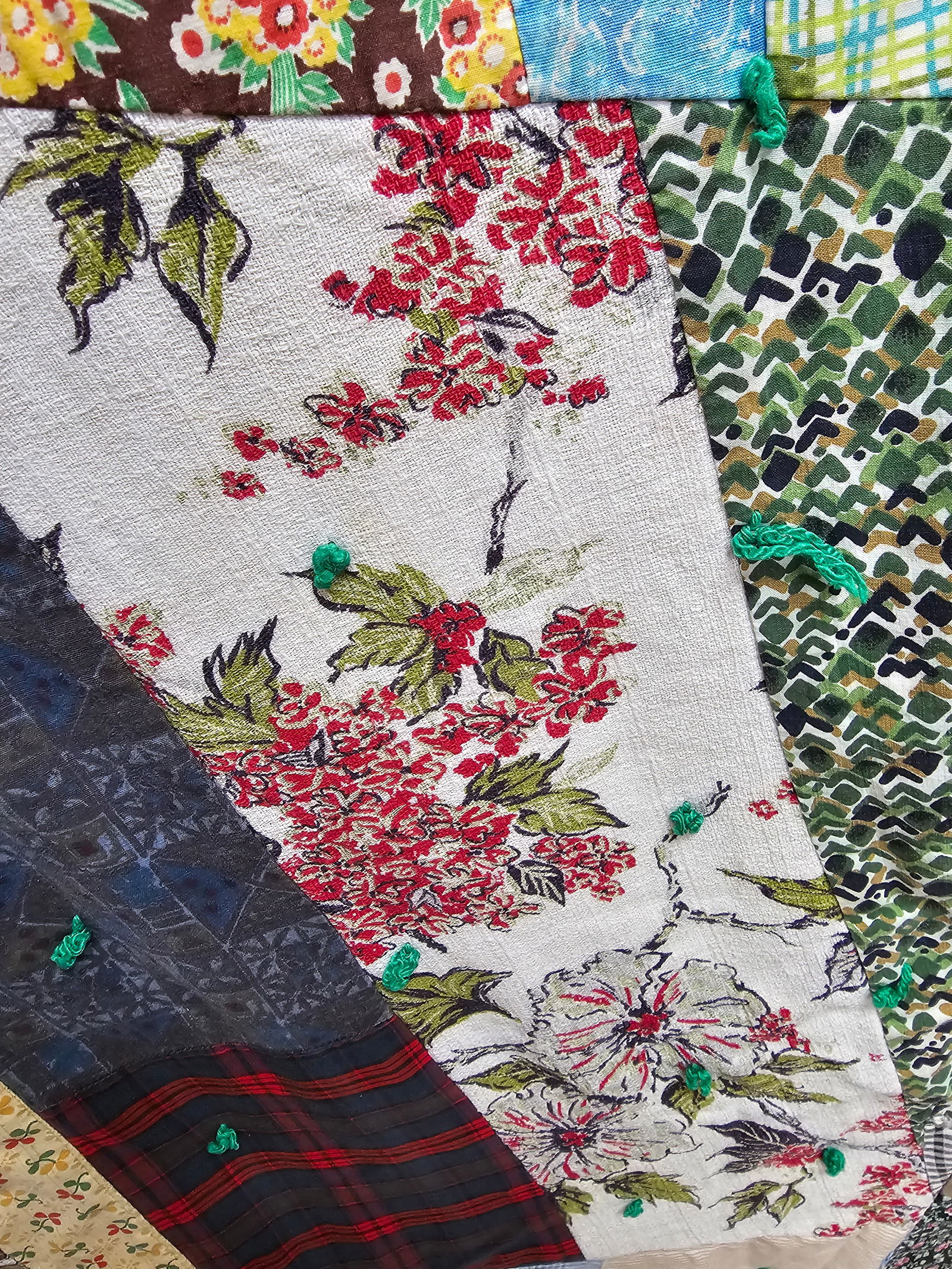 Handmade Patchwork Crazy Quilt - 5