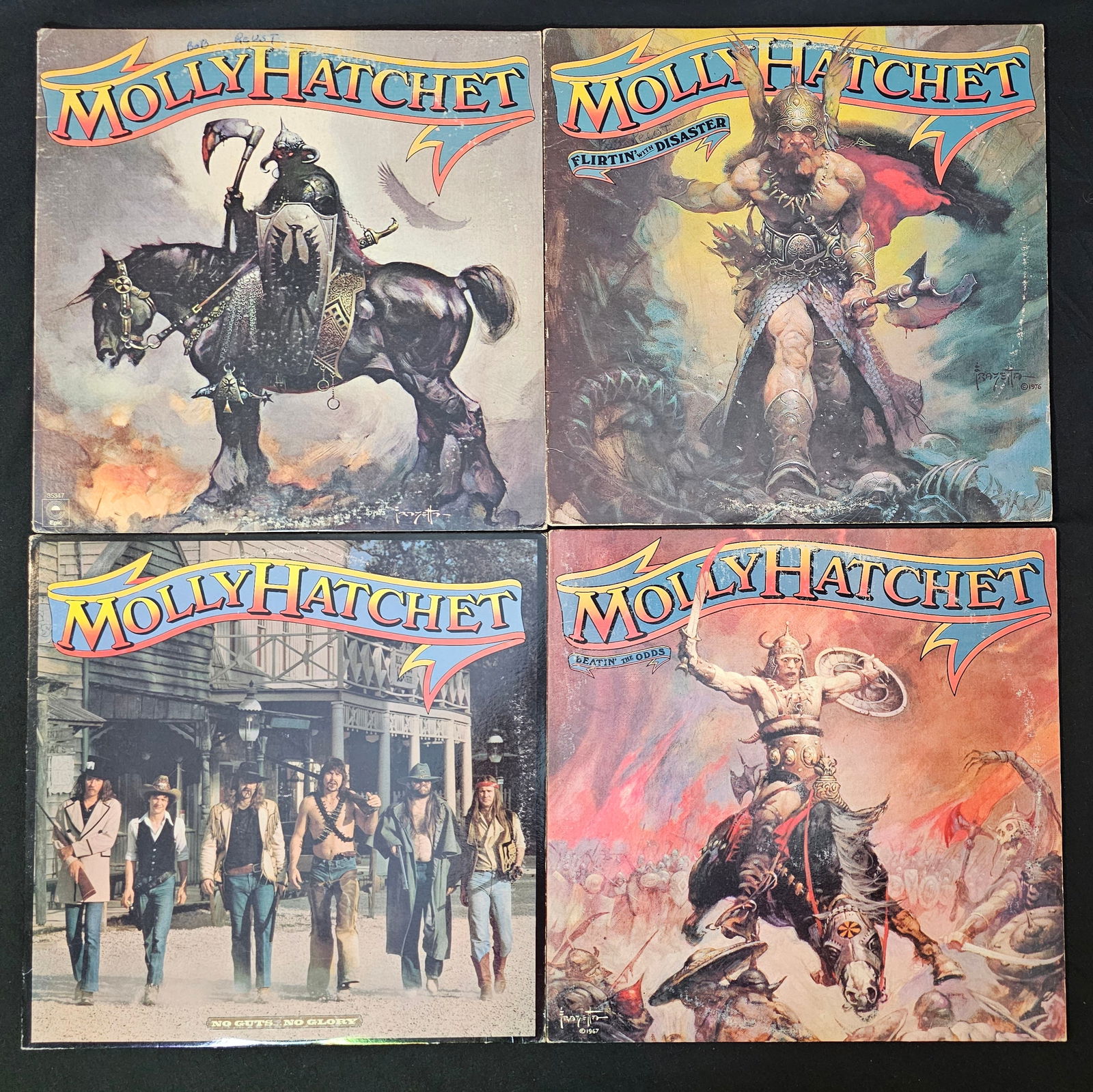 Epic Records Molly Hatchet Vinyl LP Collection with Frank Frazetta Cover Art, 1978-1983 (1 of 12)