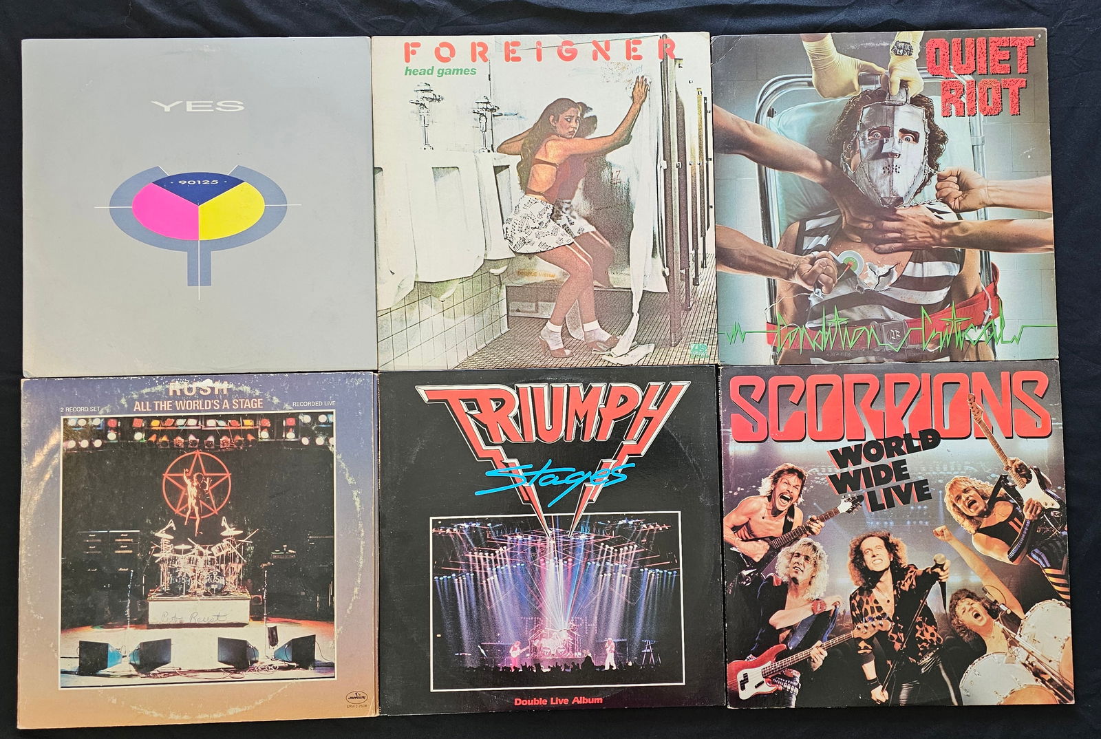 Collection of Six Classic and Hard Rock Vinyl LP Albums including Rush and Scorpions, c. 1976-1985 (1 of 18)