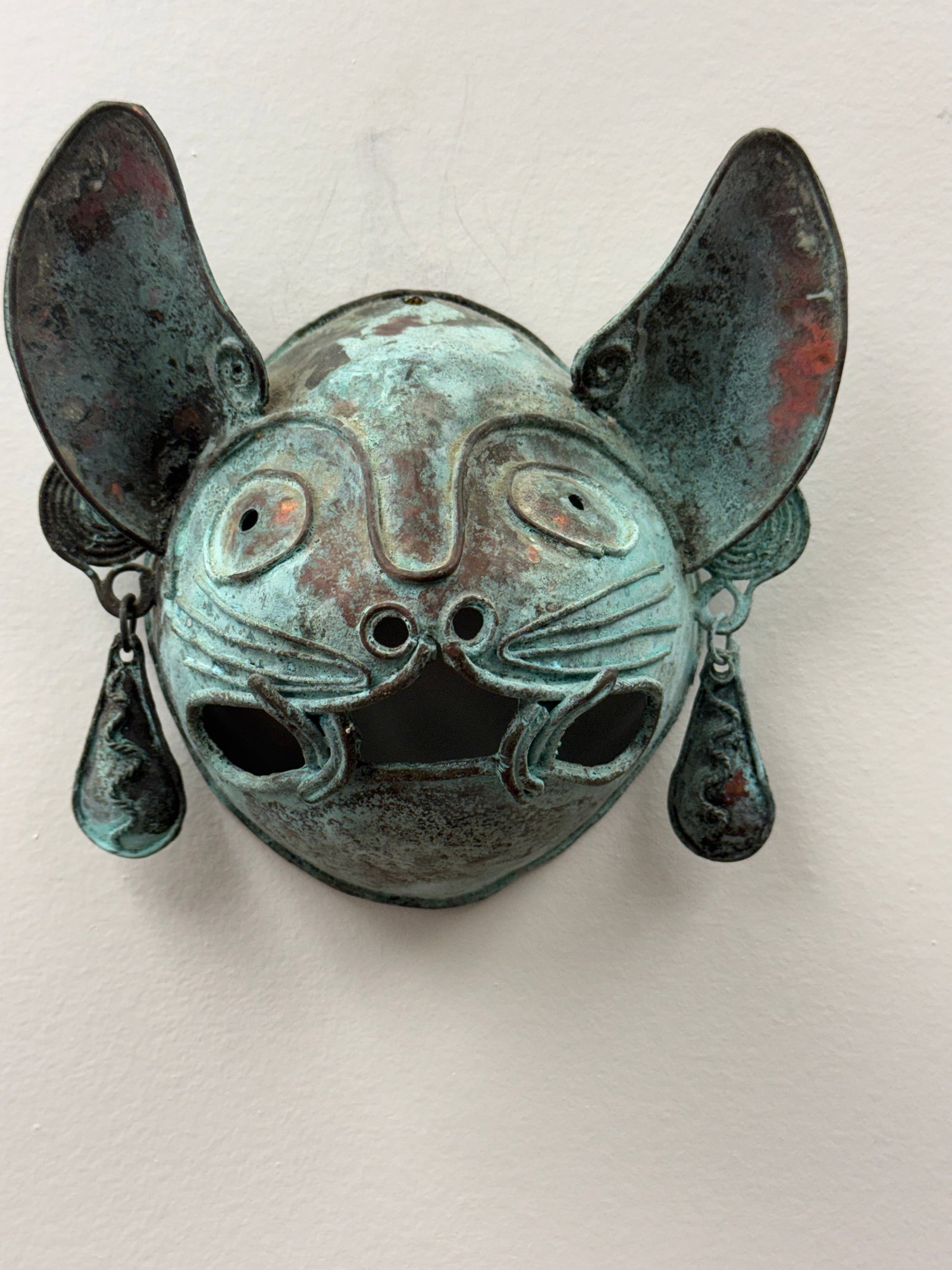 Mexican Copper Bat Mask - 11