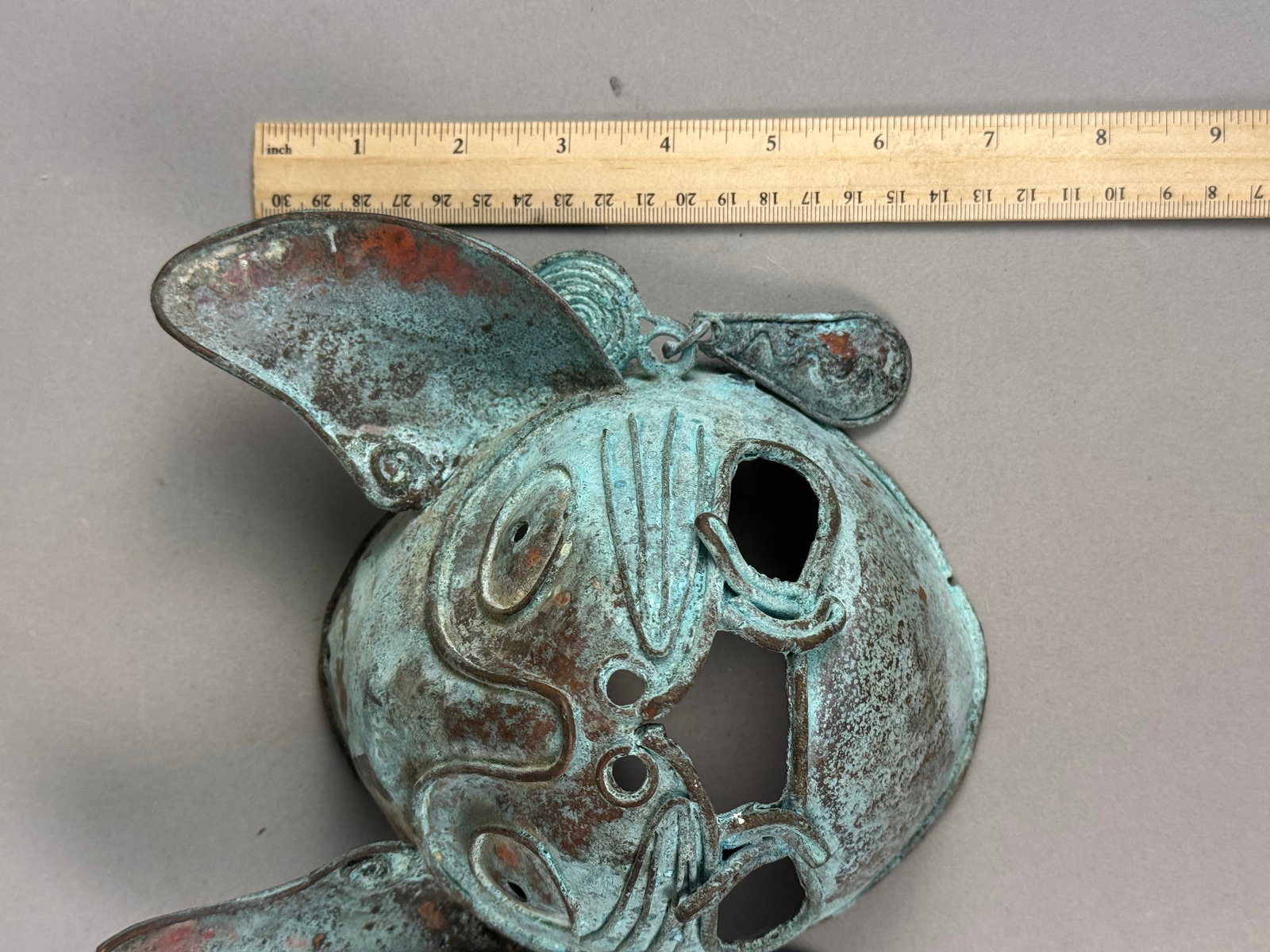 Mexican Copper Bat Mask - 9