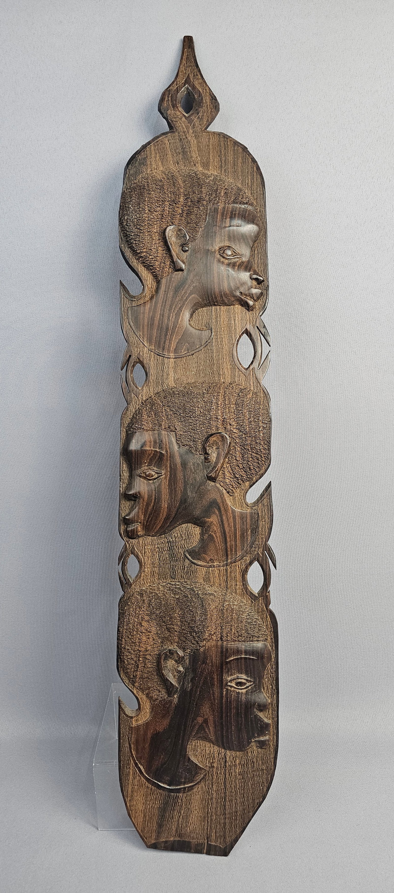 Hand Carved African Blackwood Relief Wall Plaque (1 of 7)