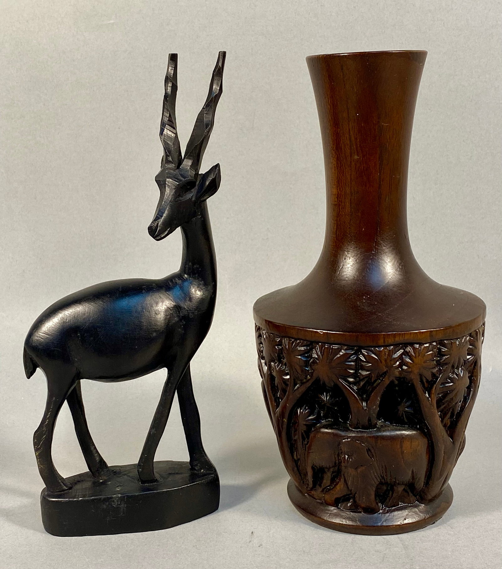 Two Hand-Carved Wooden Decorative Objects (1 of 6)