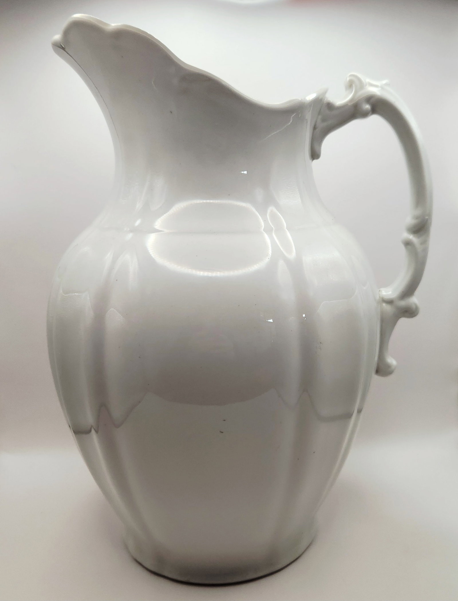 Alfred Meakin Royal Ironstone China White Paneled Pitcher (1 of 9)