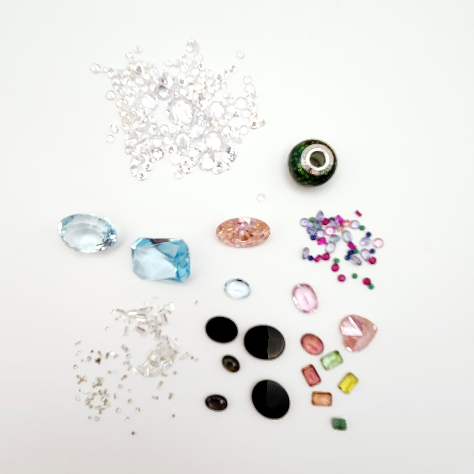 Loose Multi-Colored Gemstones & Murano Bead (1 of 9)