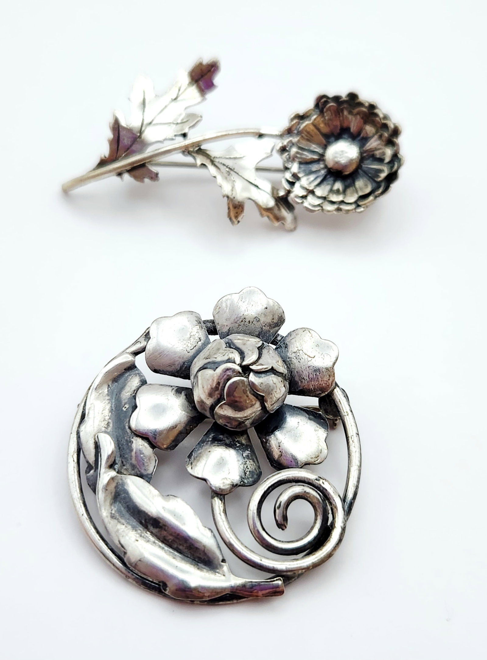 Sterling Floral Brooches 15.5 Grams (1 of 8)
