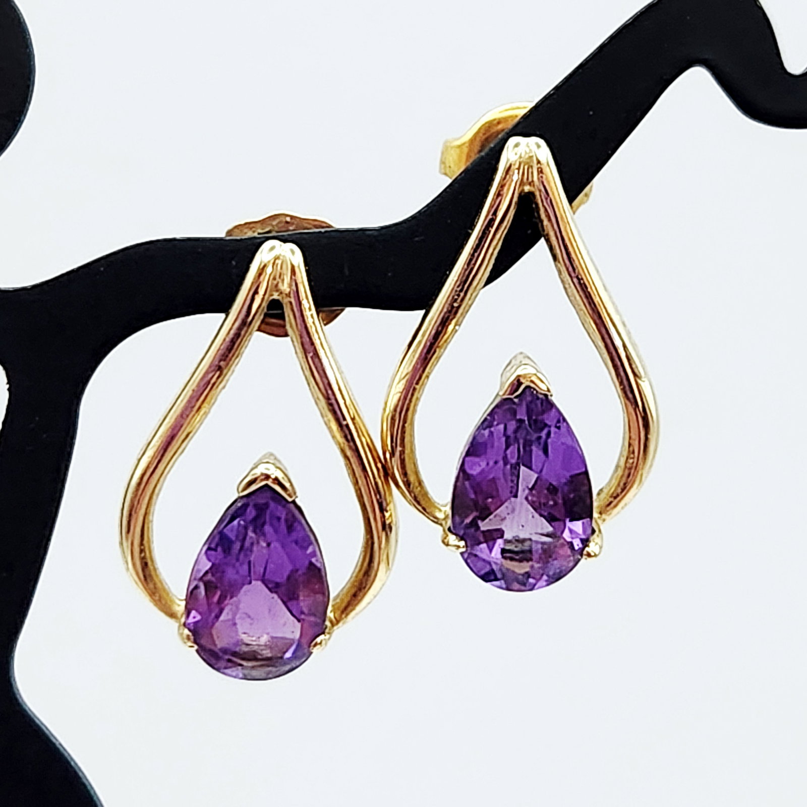 10K RGE Amethyst Earrings 2.5 Grams (1 of 5)