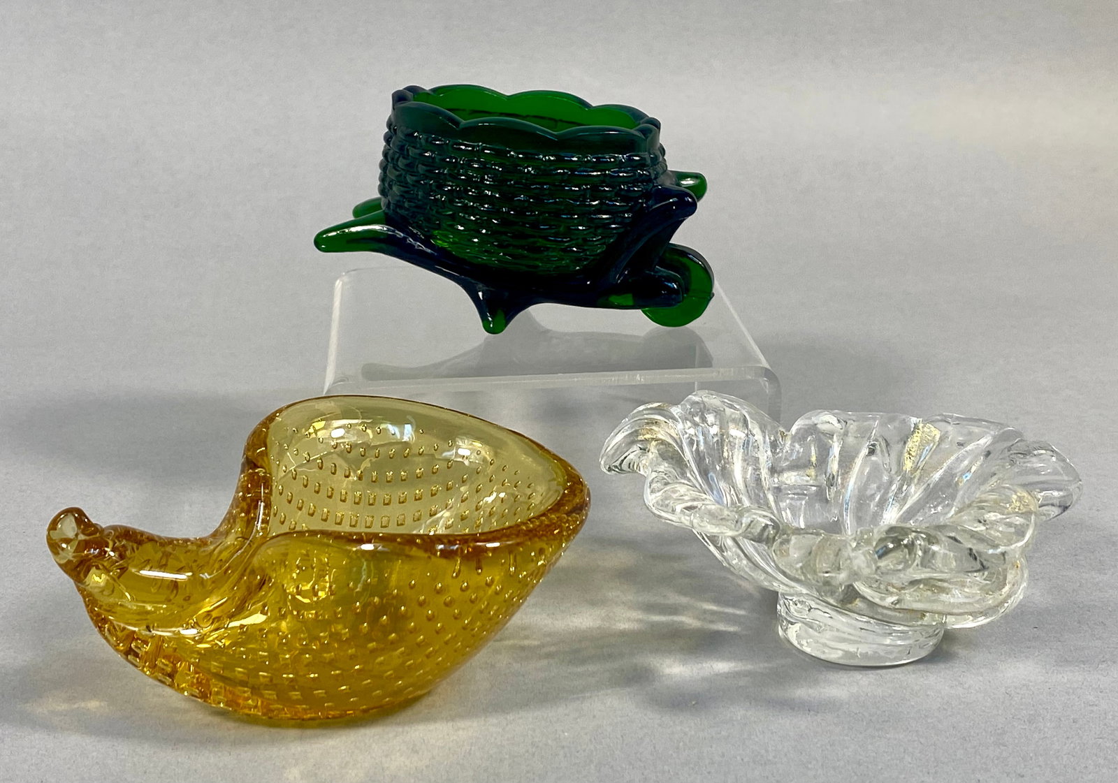 A Trio of Decorative Art Glass Items Including Joe St. Clair and Murano Bullicante (1 of 7)