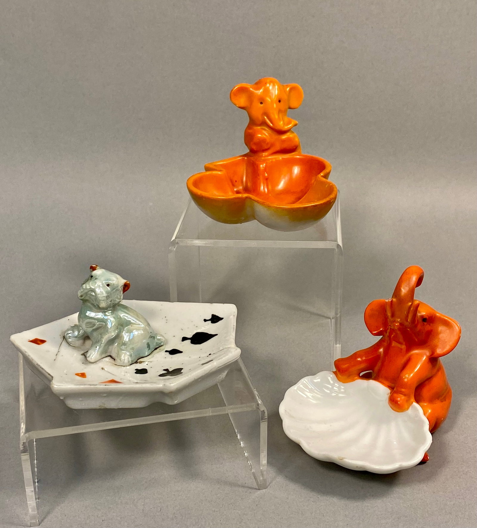 A Trio of Vintage Ceramic Animal Novelty Trinket Dishes (1 of 8)