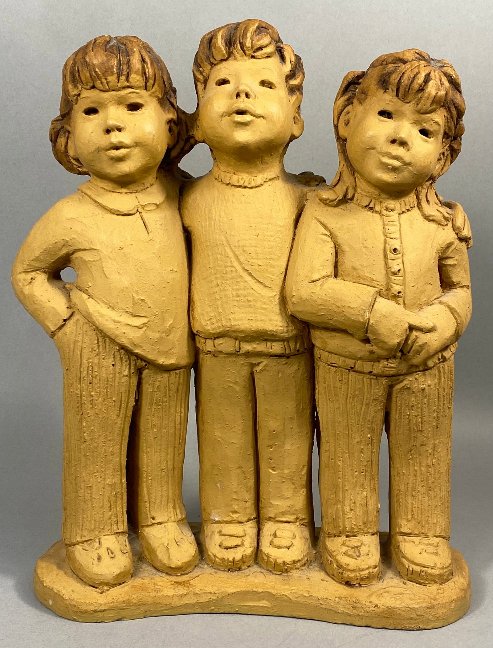 Lee Bortin Originals Ceramic Figural Group of Three Children (1 of 6)