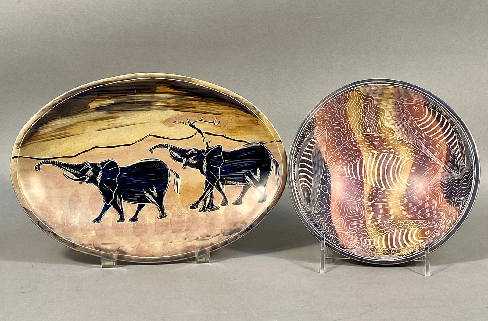 Two African Sgraffito Decorated Soapstone Vessels (1 of 9)