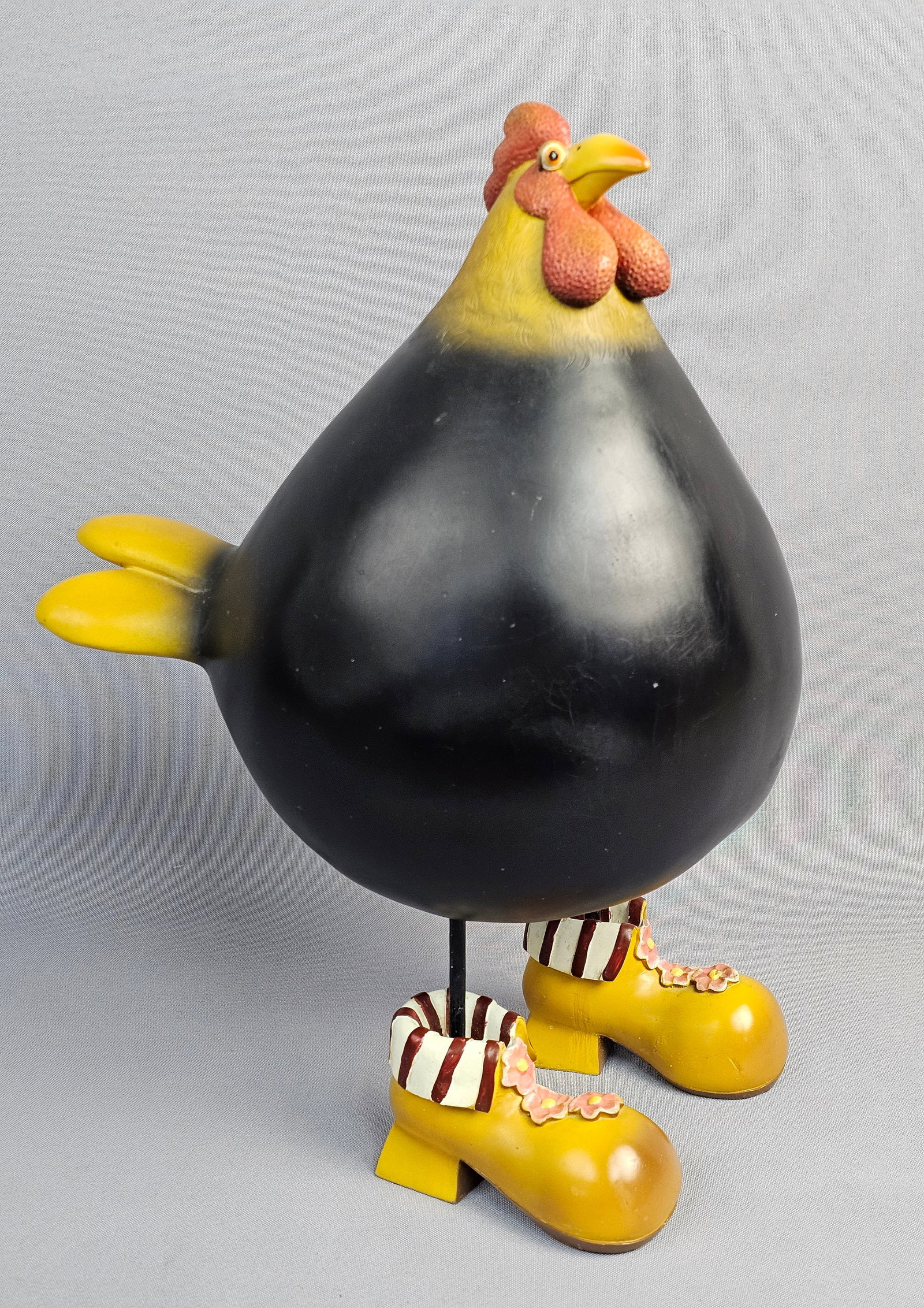 Large Chalkboard Whimsical Rooster Figurine in Clogs (1 of 10)