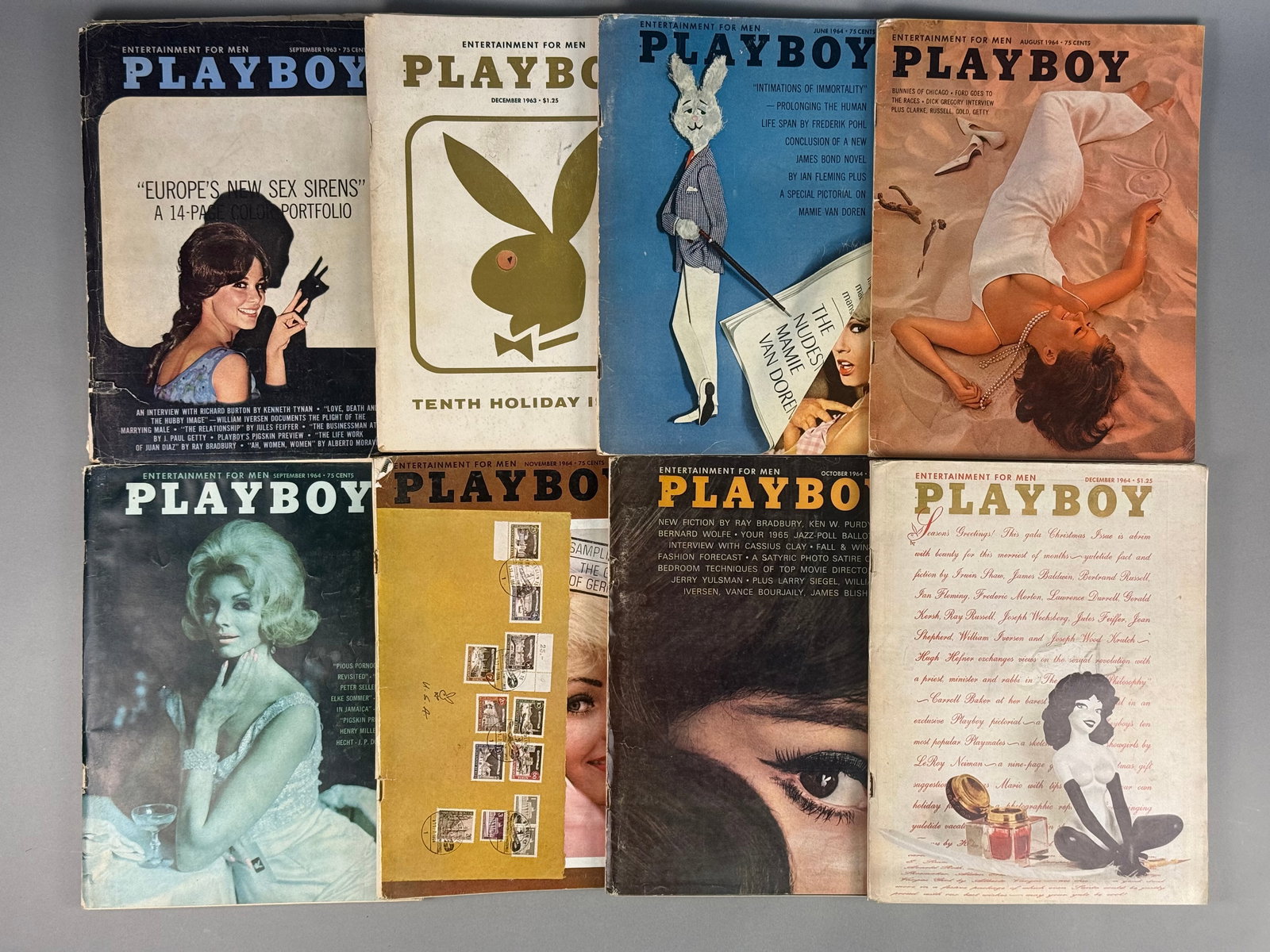 Collection of Eight Playboy Magazines, 1963-1964 (1 of 12)