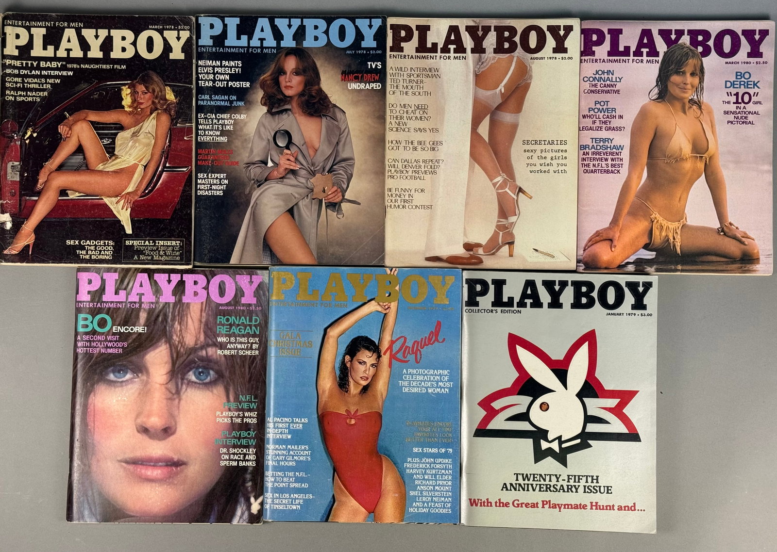A Collection of Seven Vintage Playboy Magazines 1978-1980 (1 of 12)