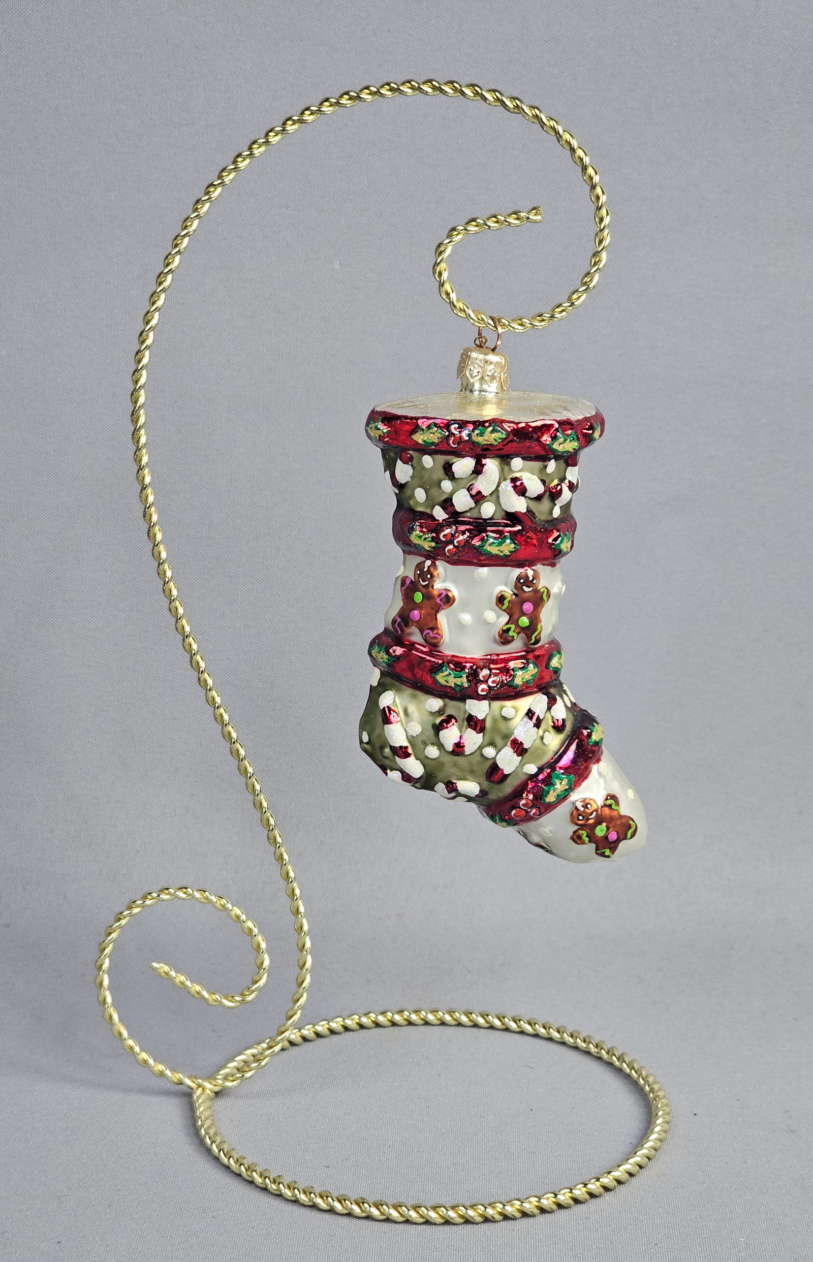 Christopher Radko Gingerbread Stocking Glass Ornament (1 of 5)