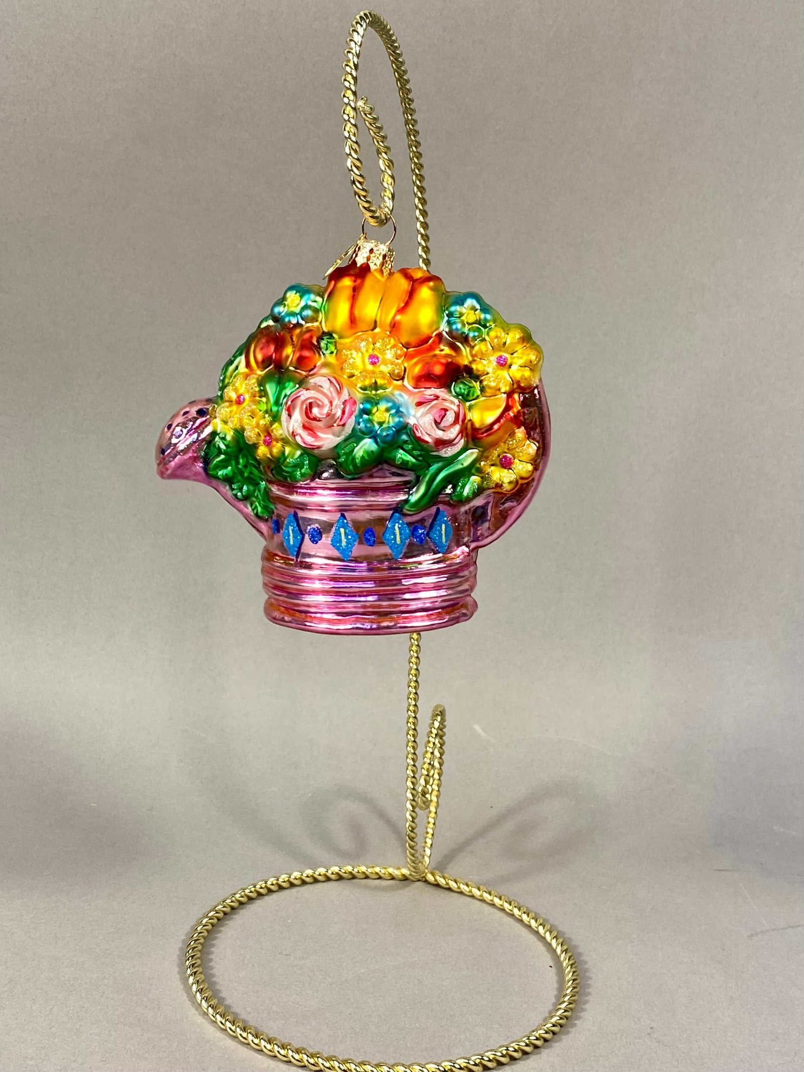 Radko Flower Power 2004 Breast Cancer Research Blown Glass Ornament (1 of 5)