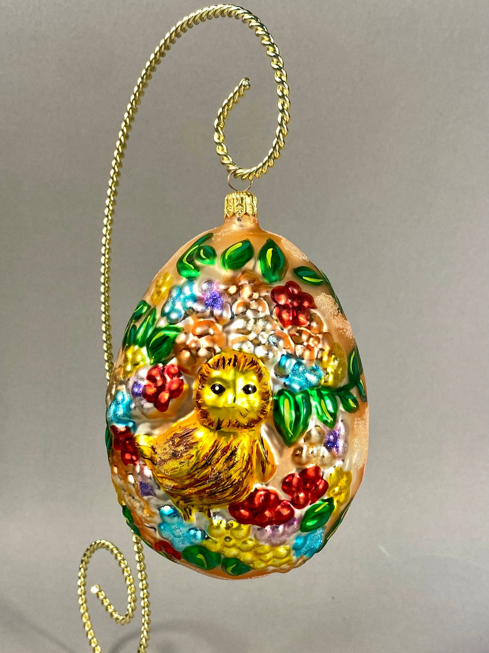 Radko Hand-Blown Glass Easter Egg Ornament with Chick (1 of 4)
