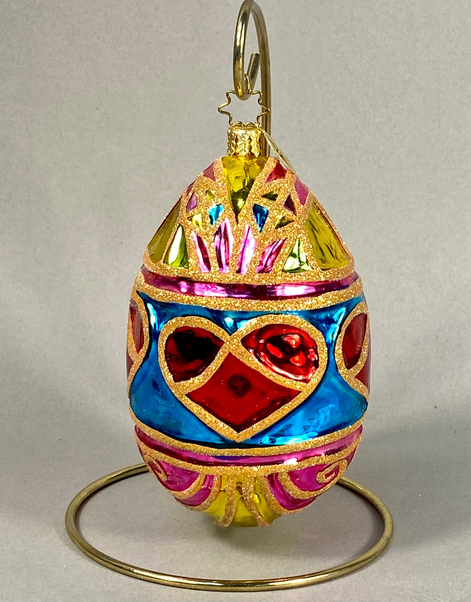 Radko Hand-Blown Glass Faberge-Style Egg Ornament (1 of 4)