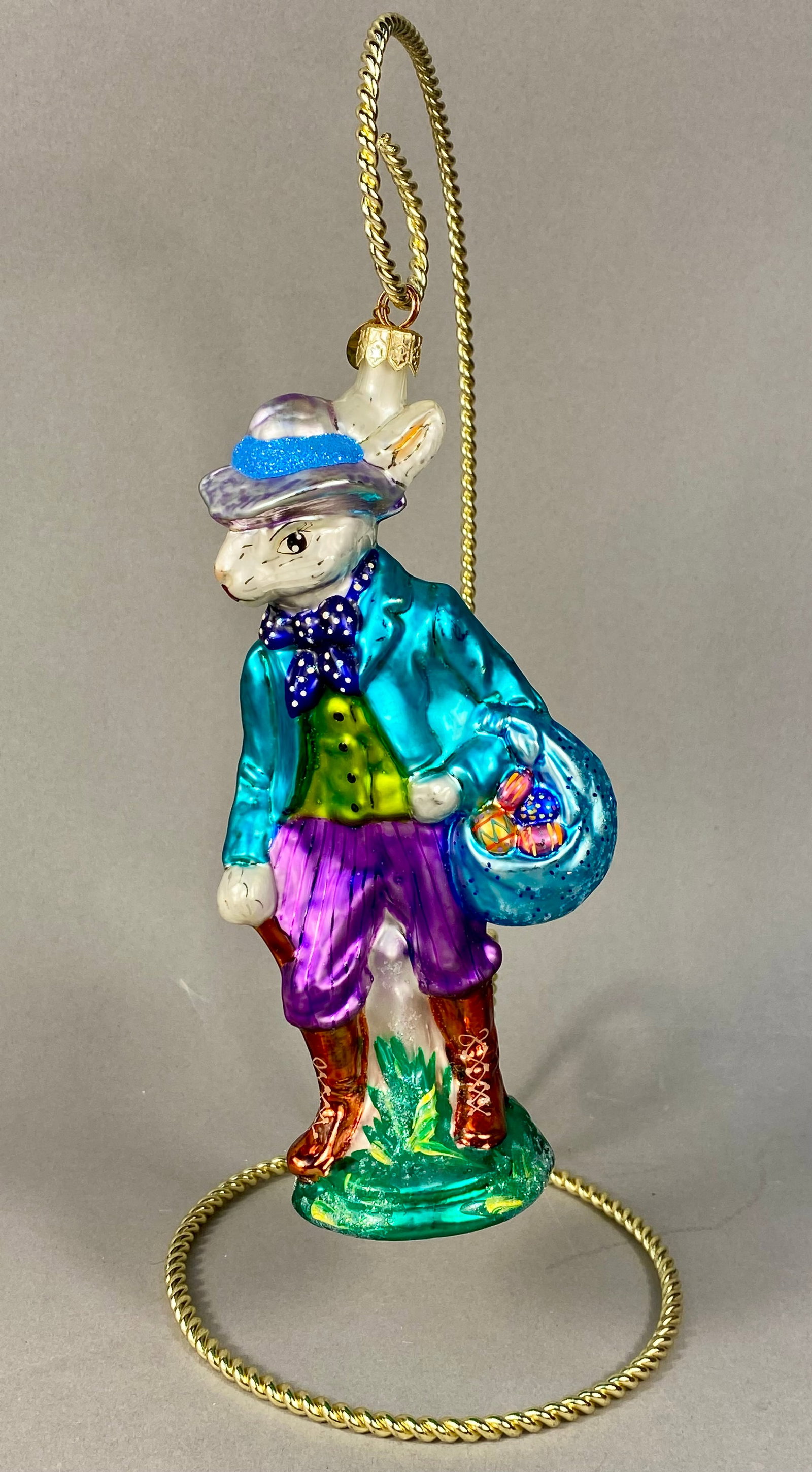 Christopher Radko Hopper B Topper Glass Easter Bunny Ornament (1 of 5)