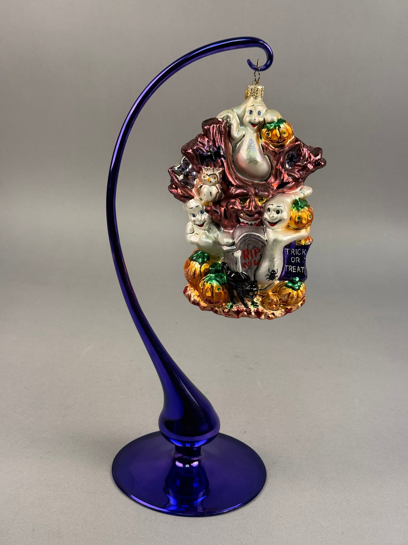 Radko Halloween Glass Ghost and Jack-o-Lantern Ornament (1 of 5)