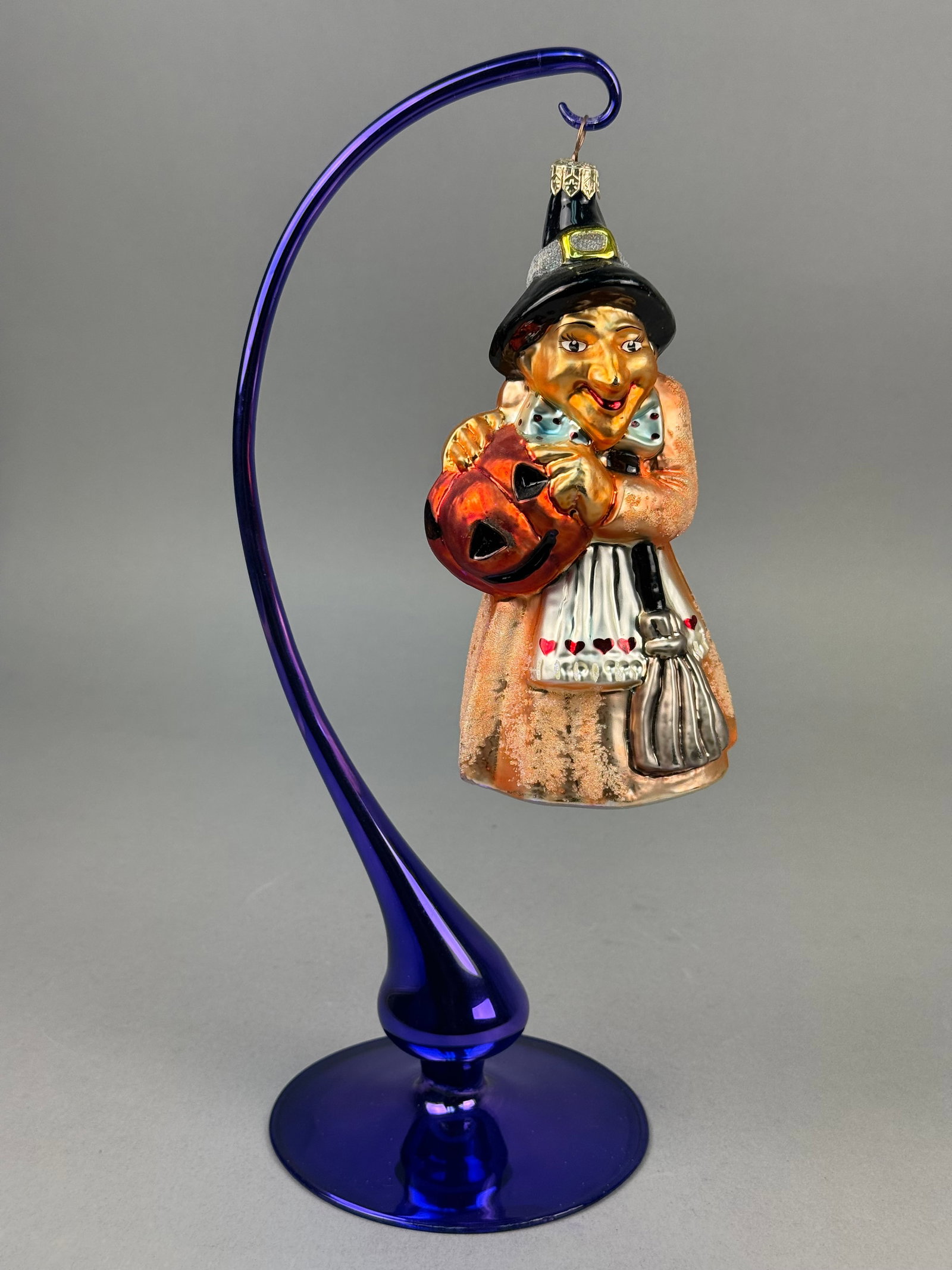 Radko Glass Halloween Witch Ornament with Jack-O-Lantern (1 of 7)