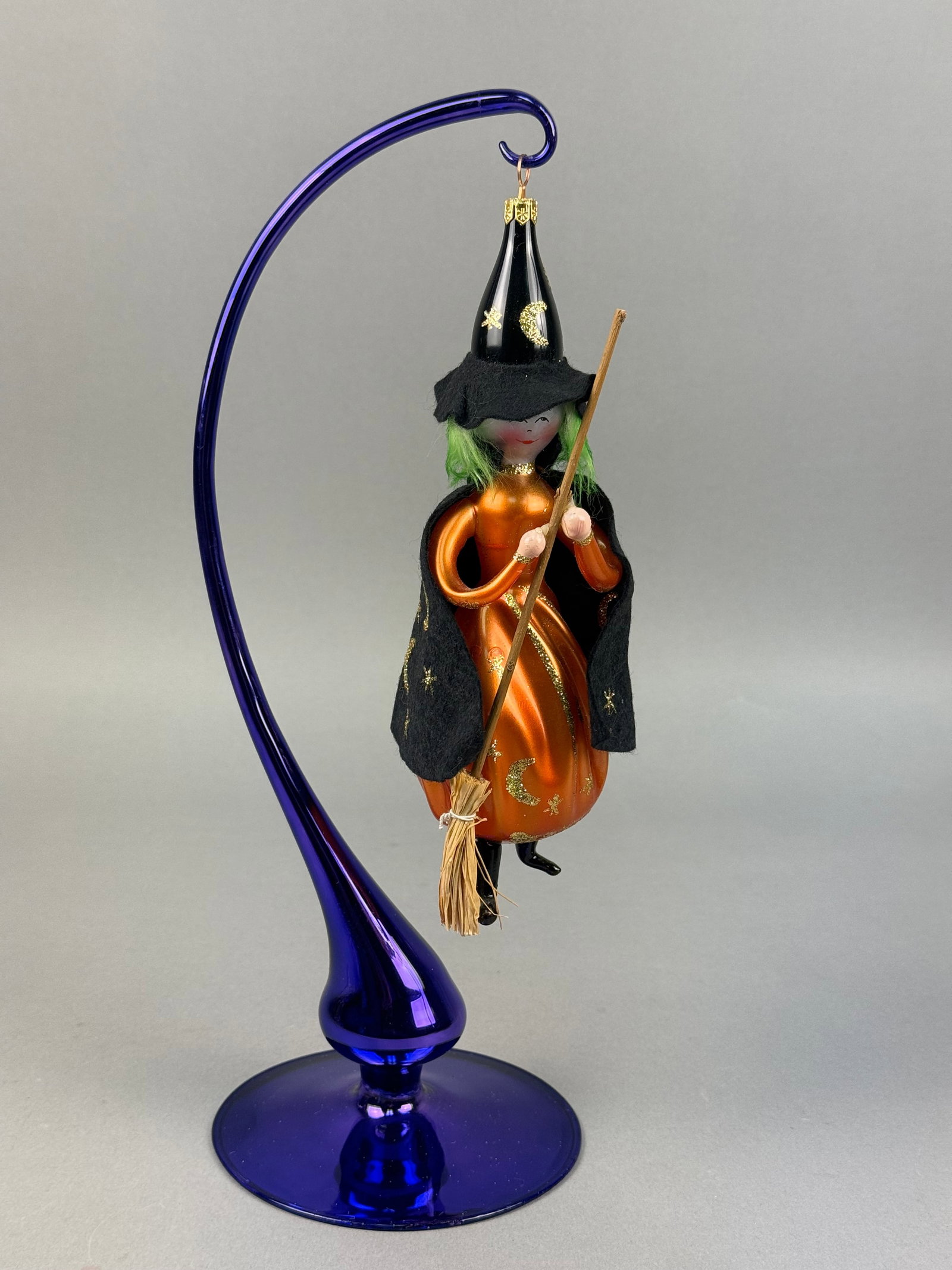Radko Glass Witch on Broomstick Halloween Ornament (1 of 5)