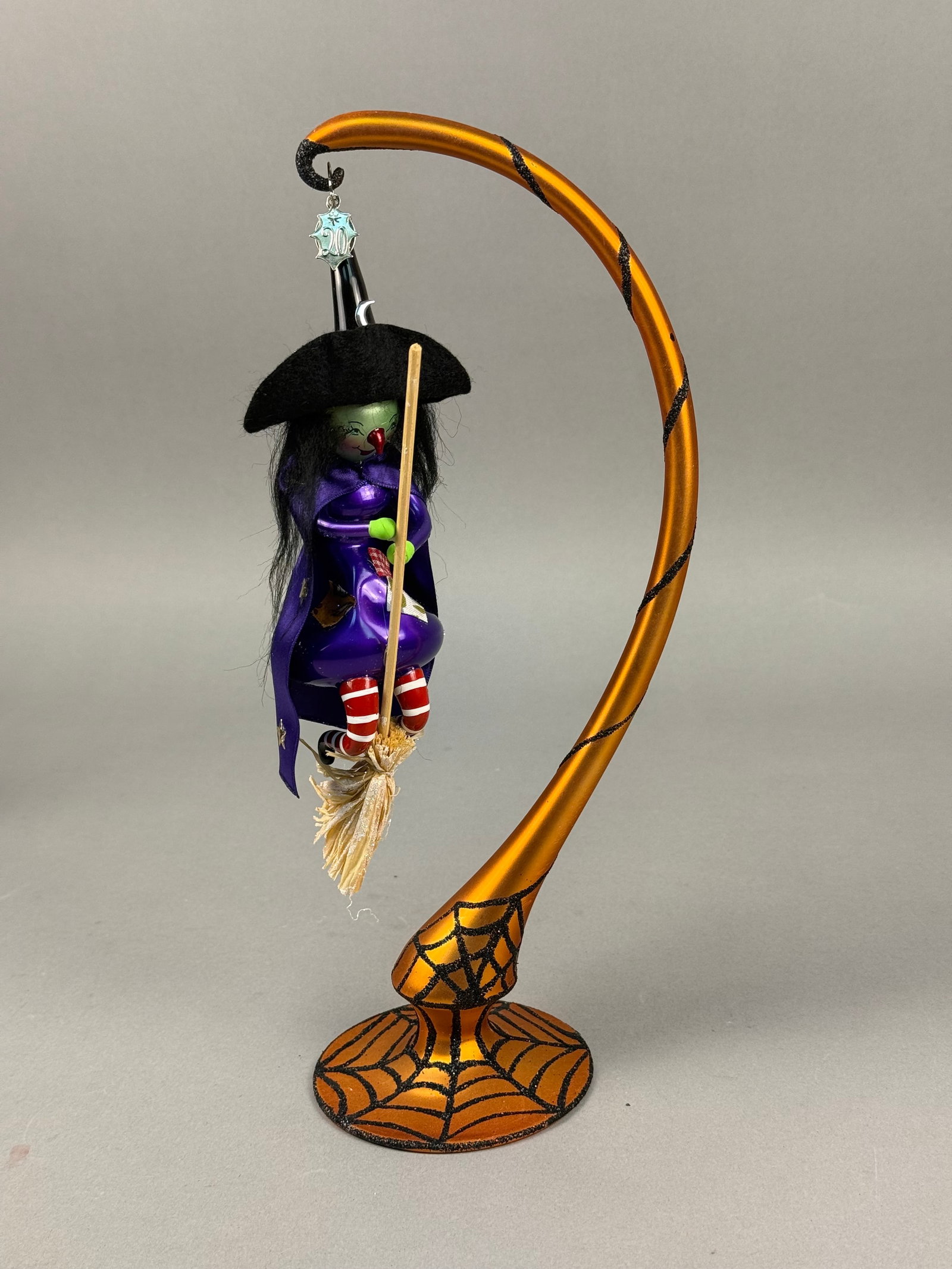 Radko 20th Anniversary Blown Glass Flying Witch Ornament (1 of 6)