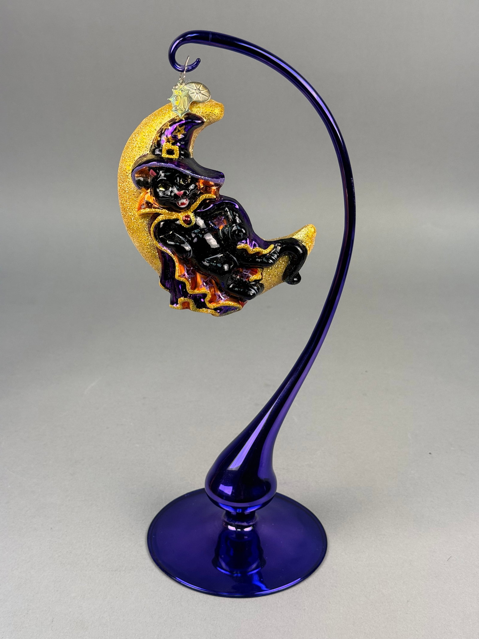 Radko 20th Anniversary Halloween Cat and Moon Glass Ornament (1 of 6)