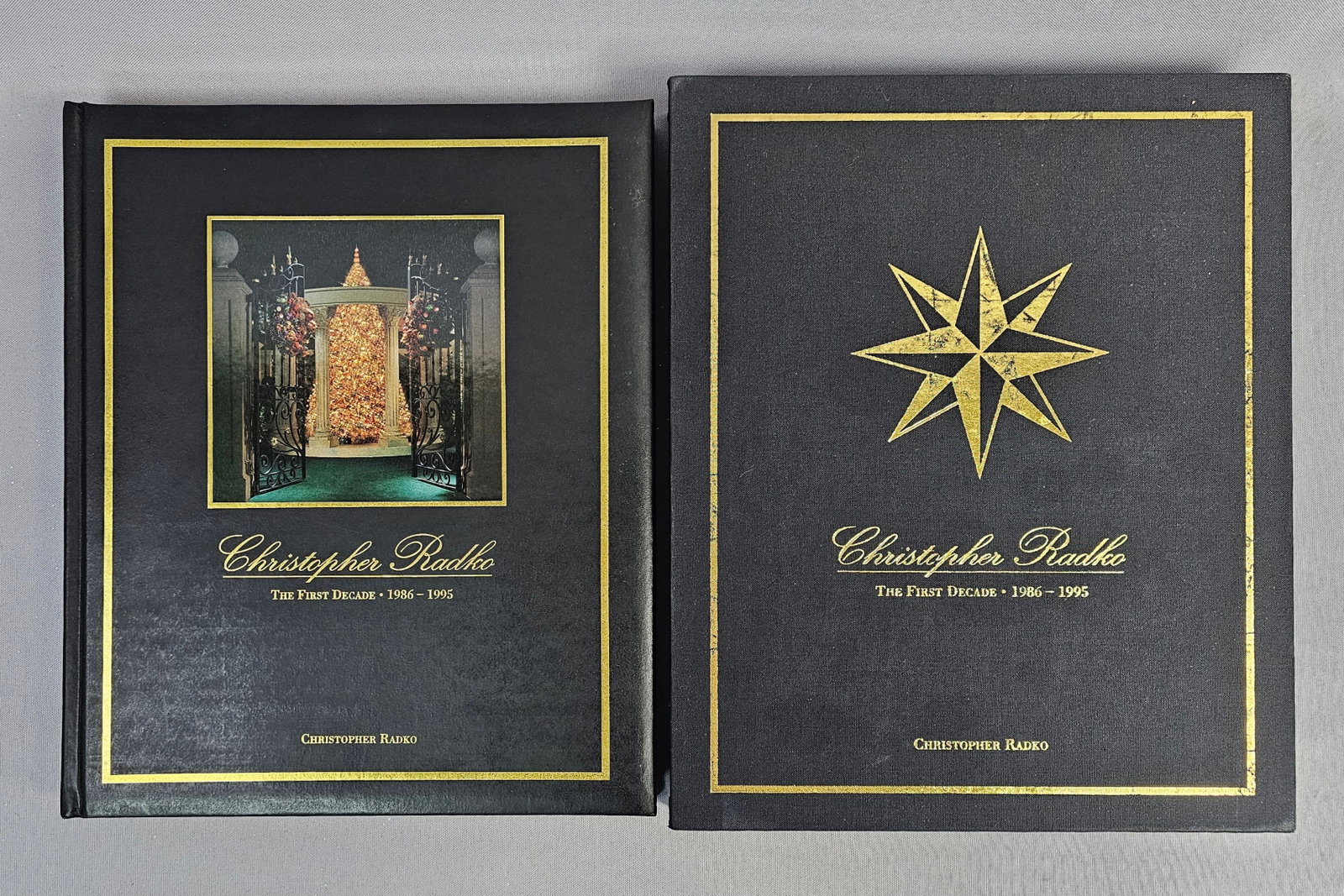 Radko, Christopher. Christopher Radko: The First Decade 1986-1995. STARAD, Inc., 1995. First: This limited edition quarto volume is titled Christopher Radko: The First Decade 1986-1995, authored by Christopher Radko and published by STARAD, Inc. in 1995. The work is designated as a first editi