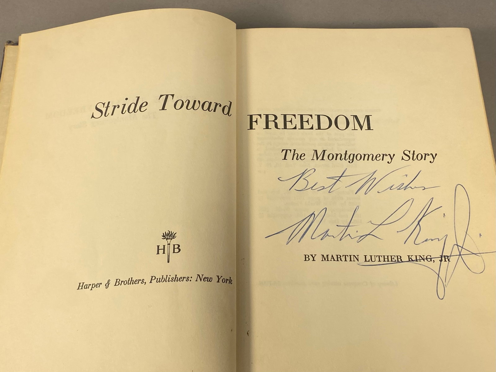 King, Martin Luther, Jr. Stride Toward Freedom: The Montgomery Story. Harper & Brothers, 1958. First - 5