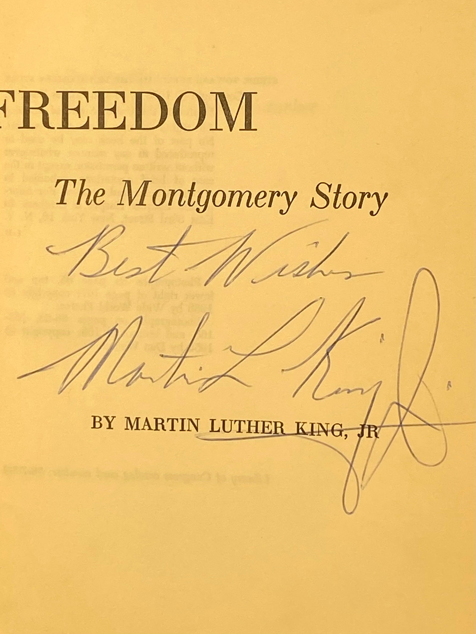 King, Martin Luther, Jr. Stride Toward Freedom: The Montgomery Story. Harper & Brothers, 1958. First - 6