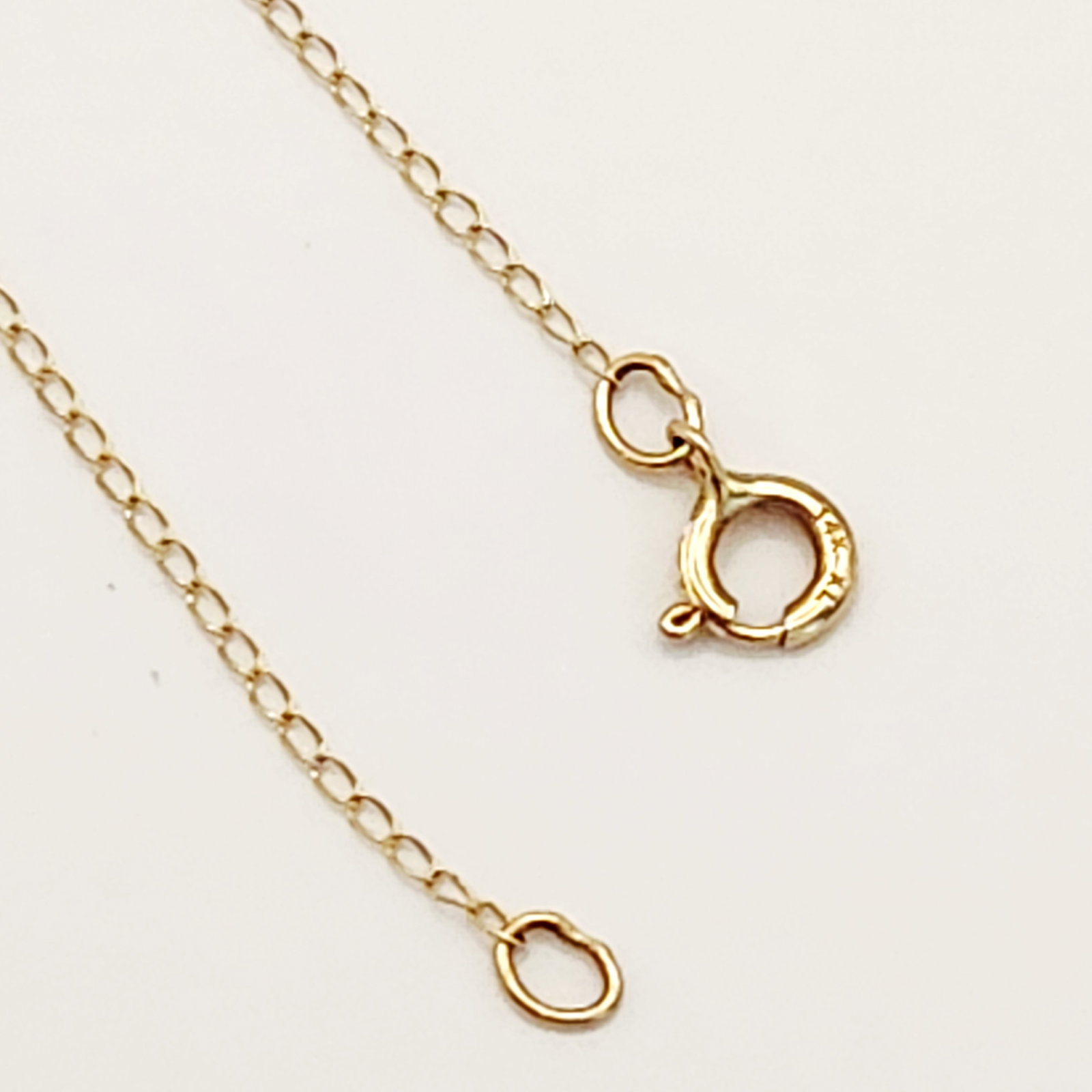 14K Gold Ruby Necklace 0.9 Grams - 6