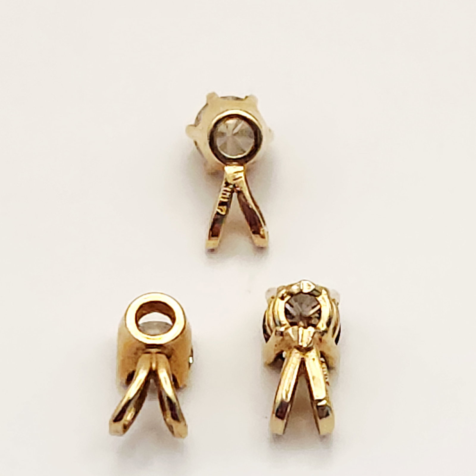 14K Solitaire Pendants 1.4 Grams - 3