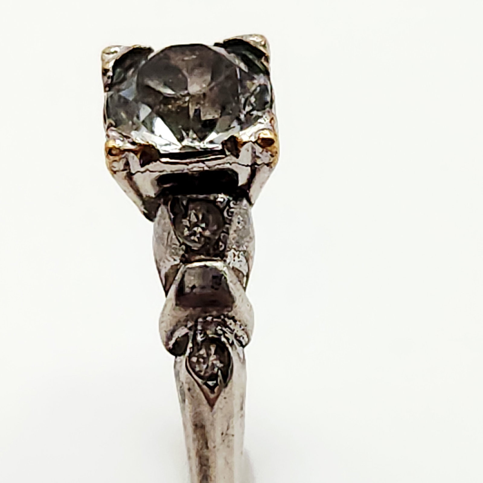Vintage Sterling Crystal Ring - 3