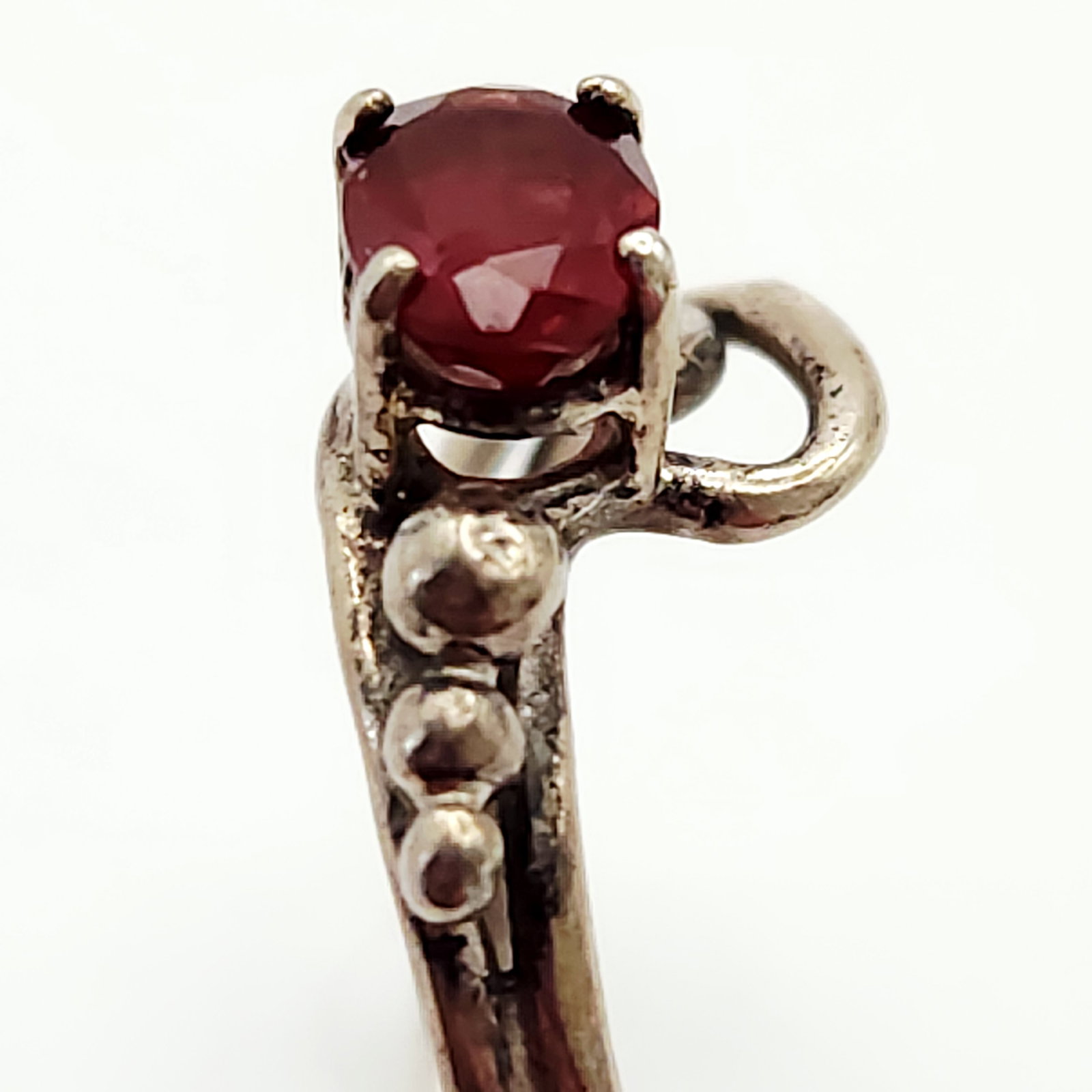 Sterling Ruby Ring 2.3 Grams - 3