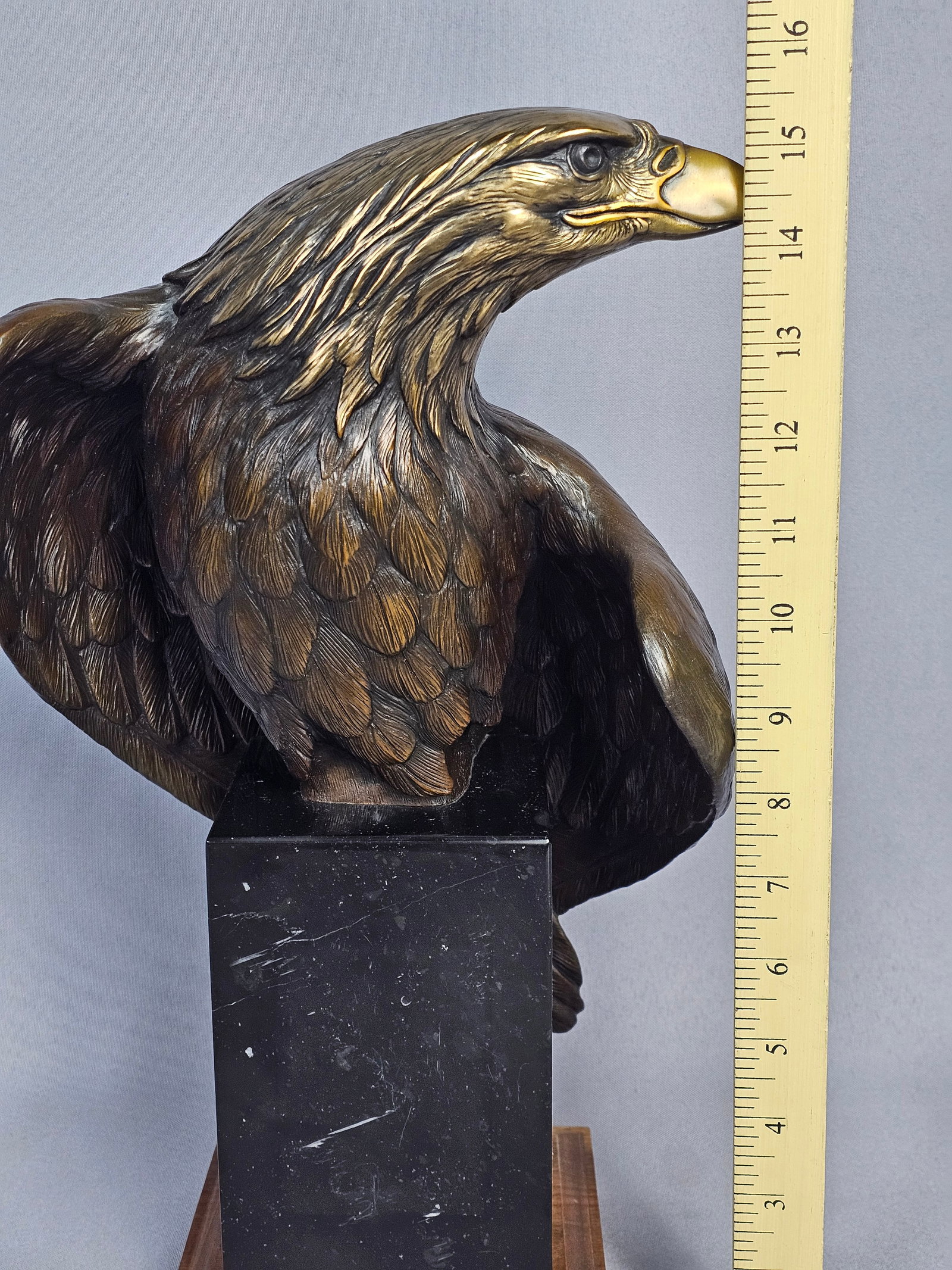 Dr. Robert Taylor Bronze Eagle Sculpture Vigilance - 2