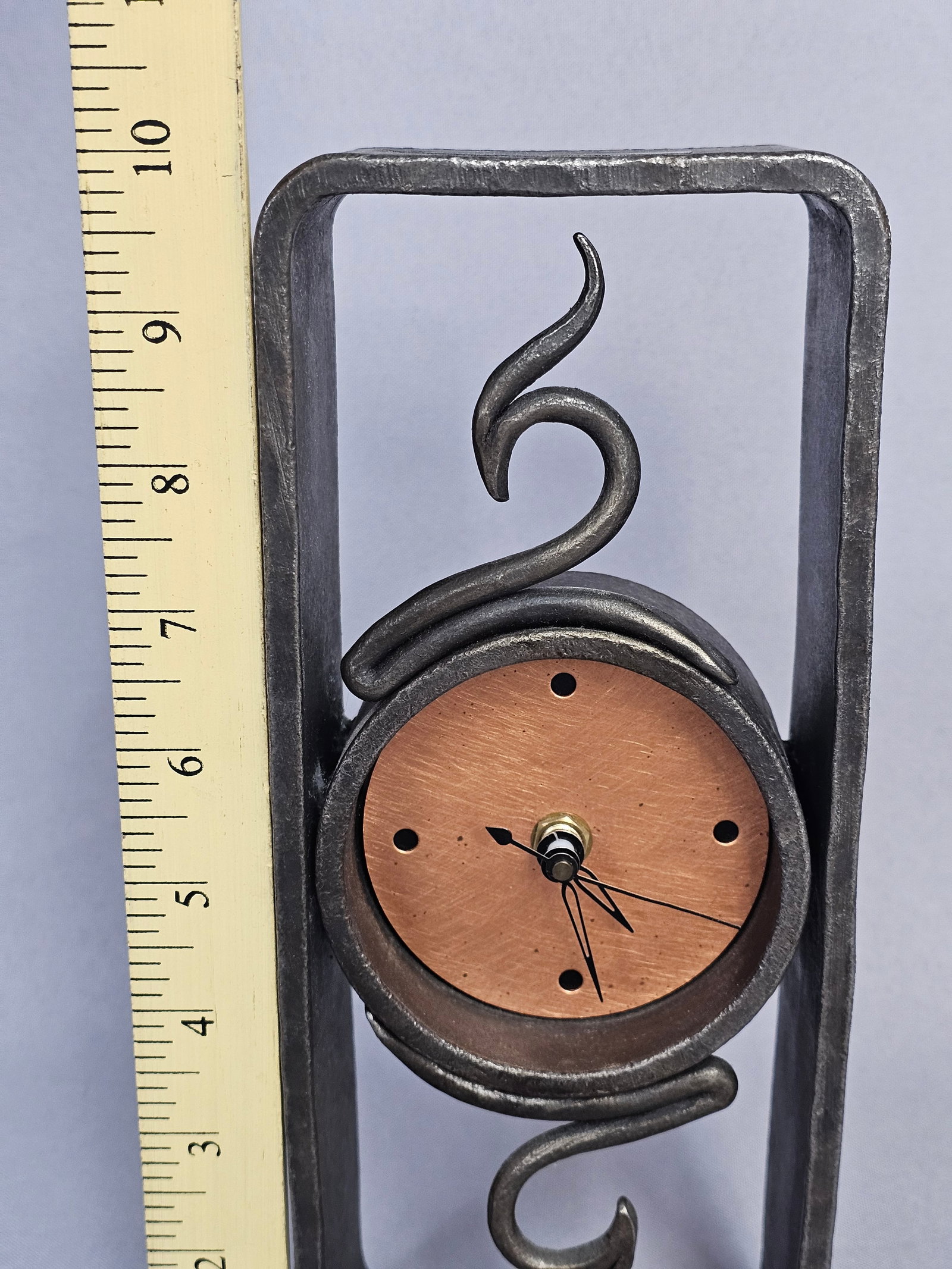Blackthorne Forge Studio Iron & Copper Clock - 2