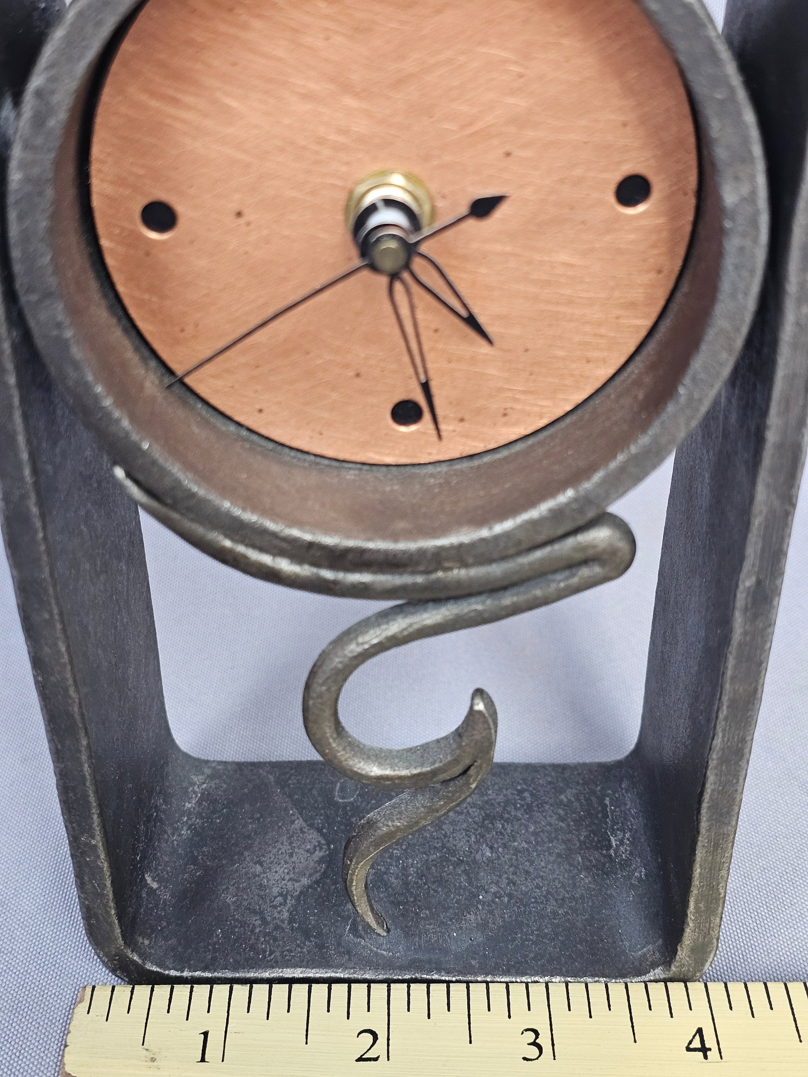 Blackthorne Forge Studio Iron & Copper Clock - 3