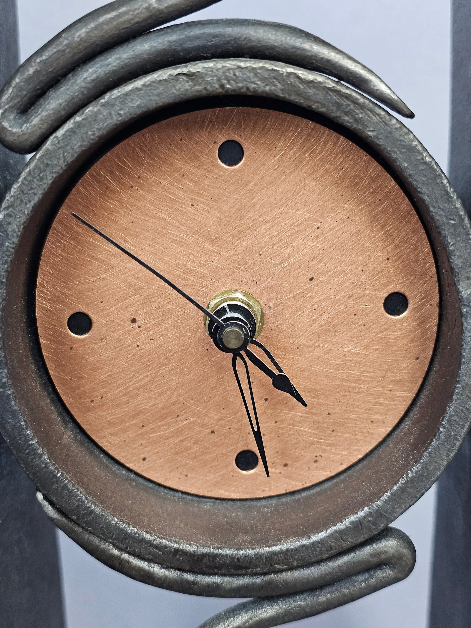 Blackthorne Forge Studio Iron & Copper Clock - 4