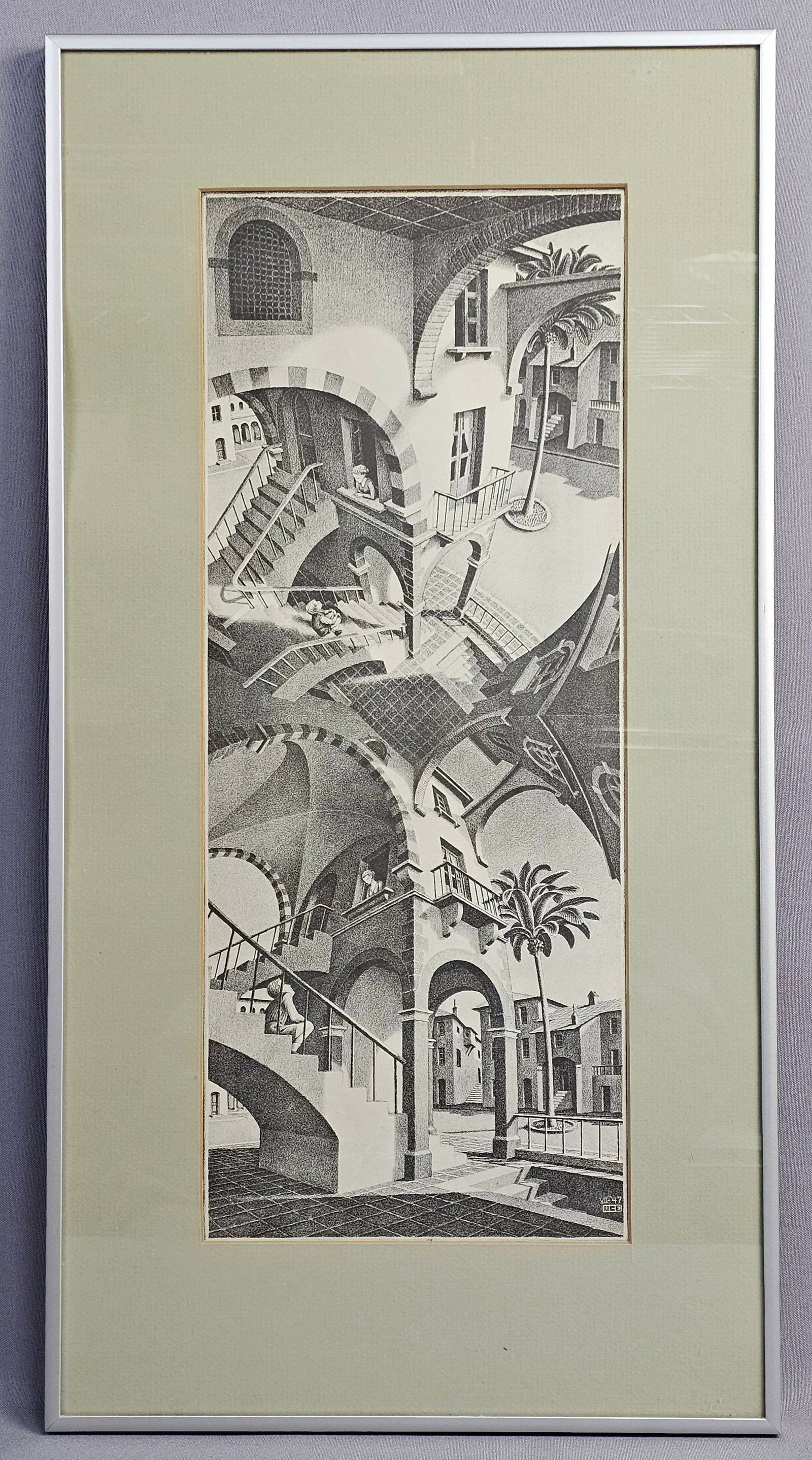 M.C. Escher Up and Down Framed Monochrome Print (1 of 8)
