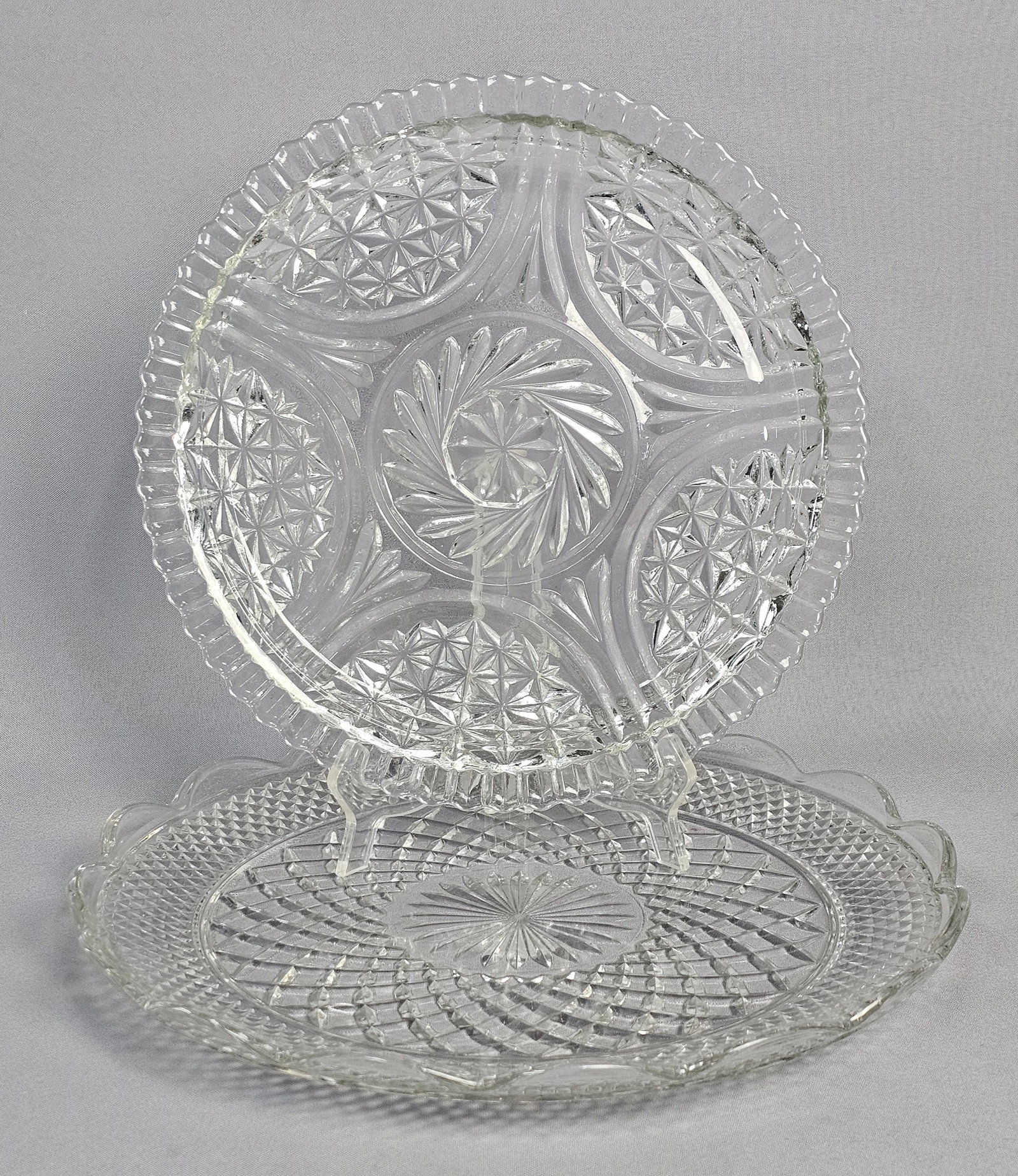 Whirling Star Pattern Plate & Large Sunburst Motif Platter (1 of 9)
