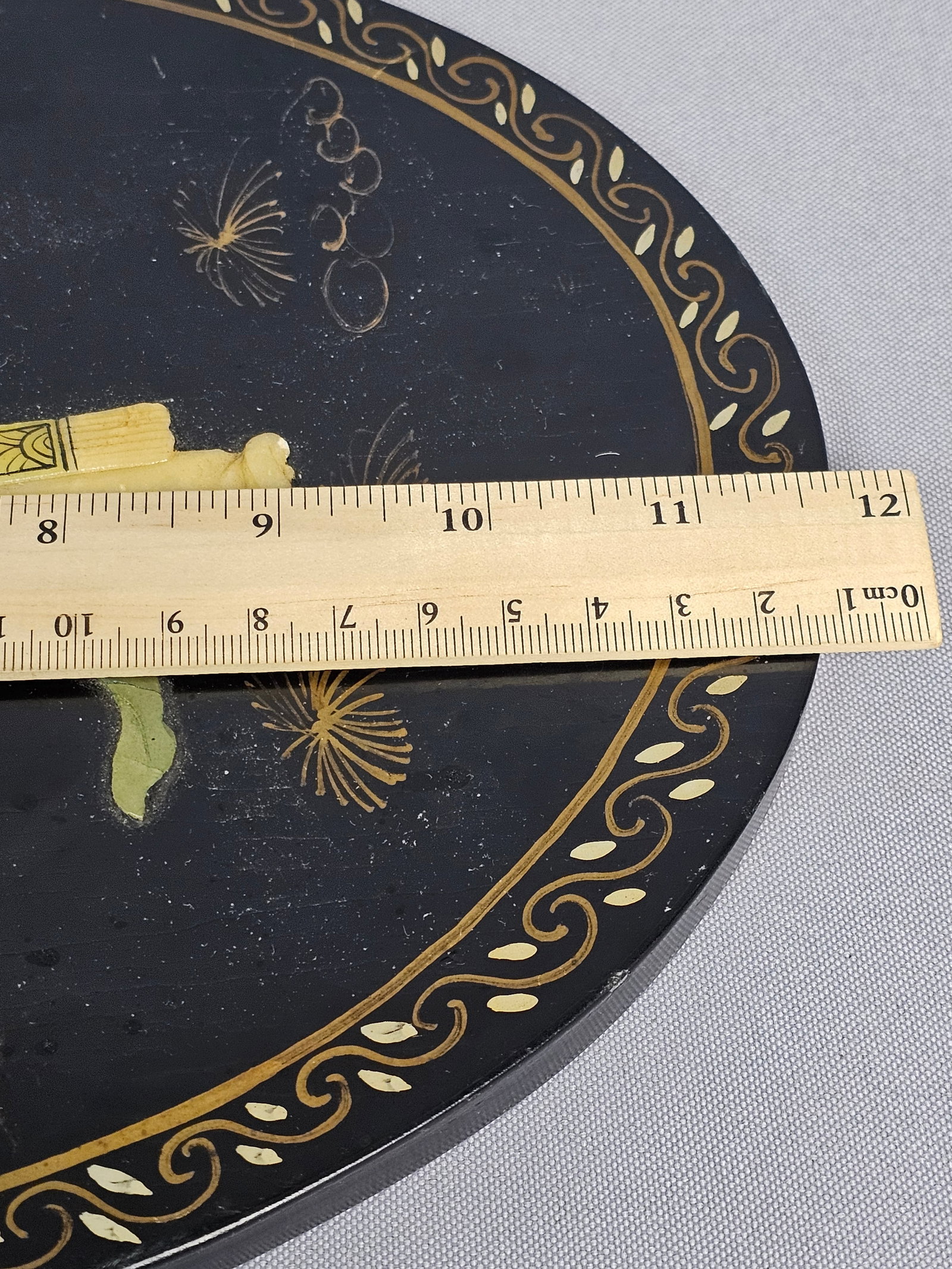 Chinese Export Black Lacquer Plaque - 6