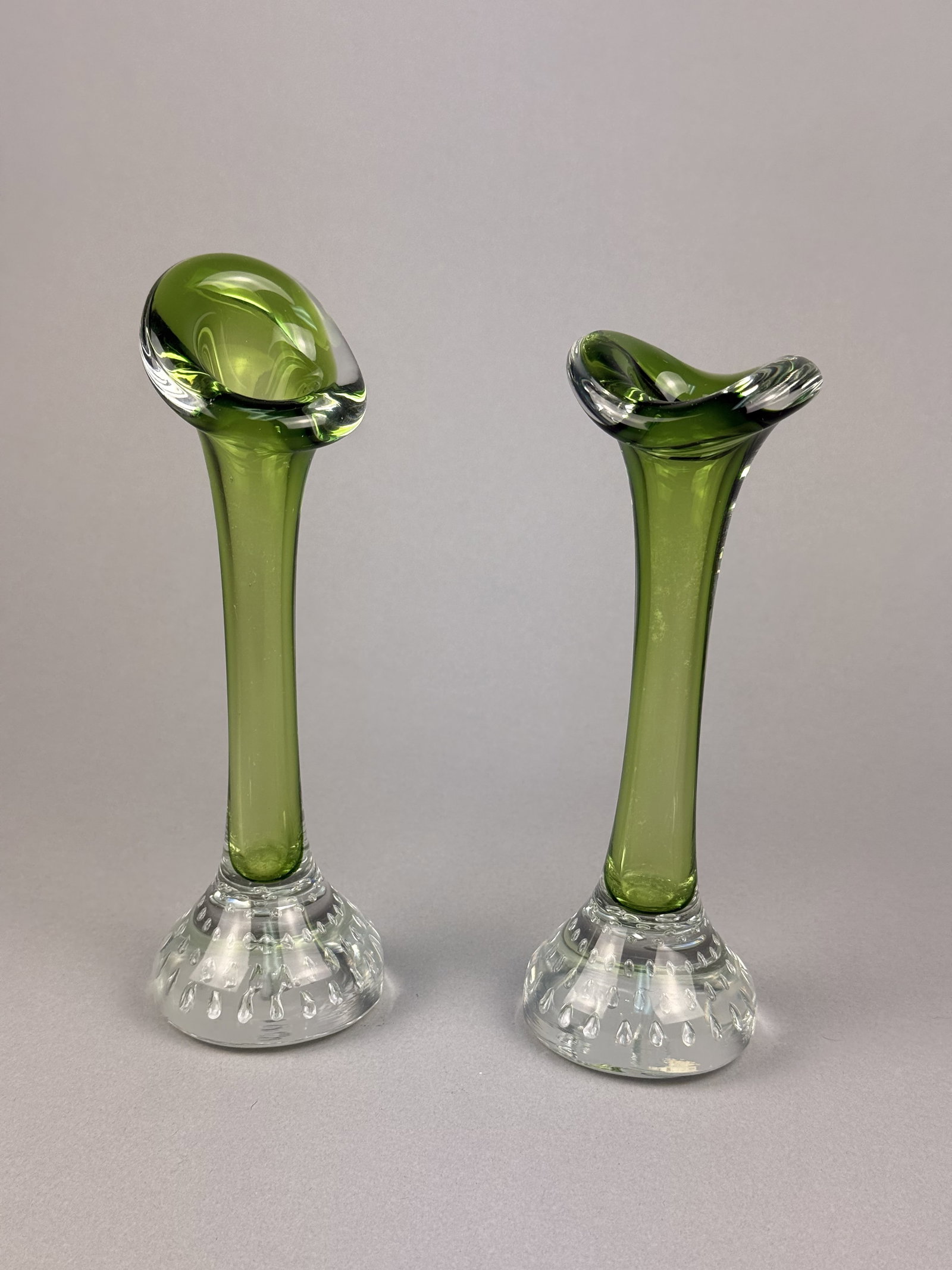 MCM Art Glass Bud Vases Attributed to Bo Borgstrom for Aseda (1 of 6)