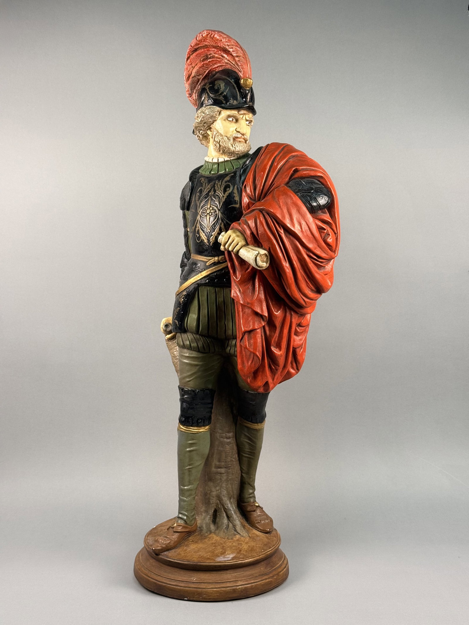 Large Polychrome Painted Figure of a Spanish Conquistador (1 of 13)